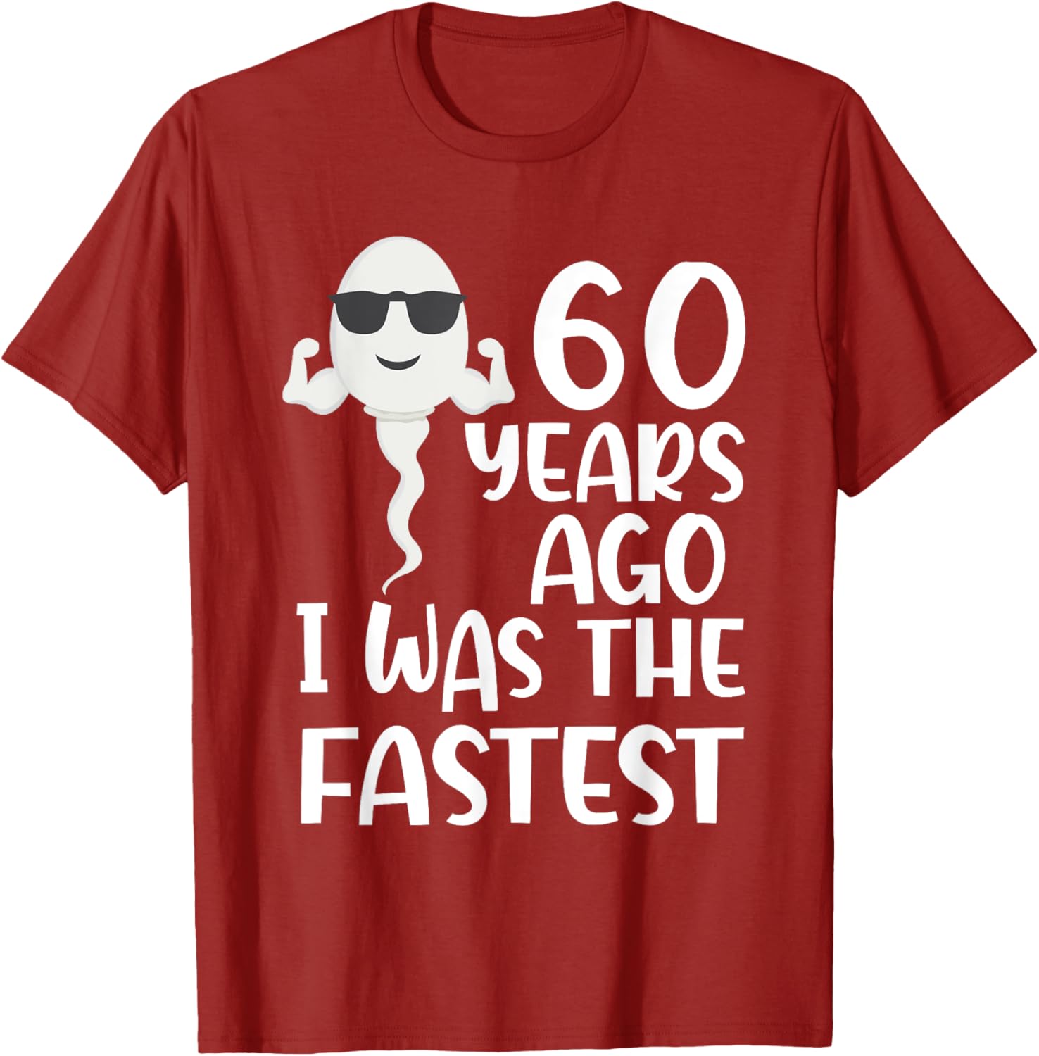 Funny 60th Birthday T-Shirt 60 Years Ago I Was the Fastest Gift Idea - 4