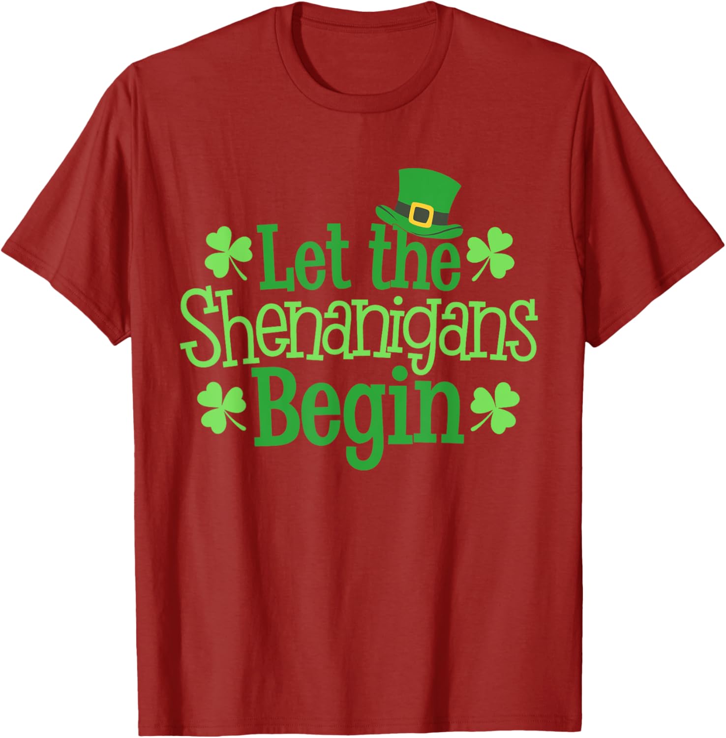 Funny Let The Shenanigans Begin St Patrick's Day Clover T-Shirt - 21
