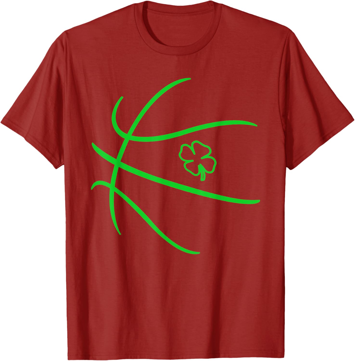 Lucky Shamrock Basketball T-Shirt for Irish Boys and Men on St Patrick's Day - 7
