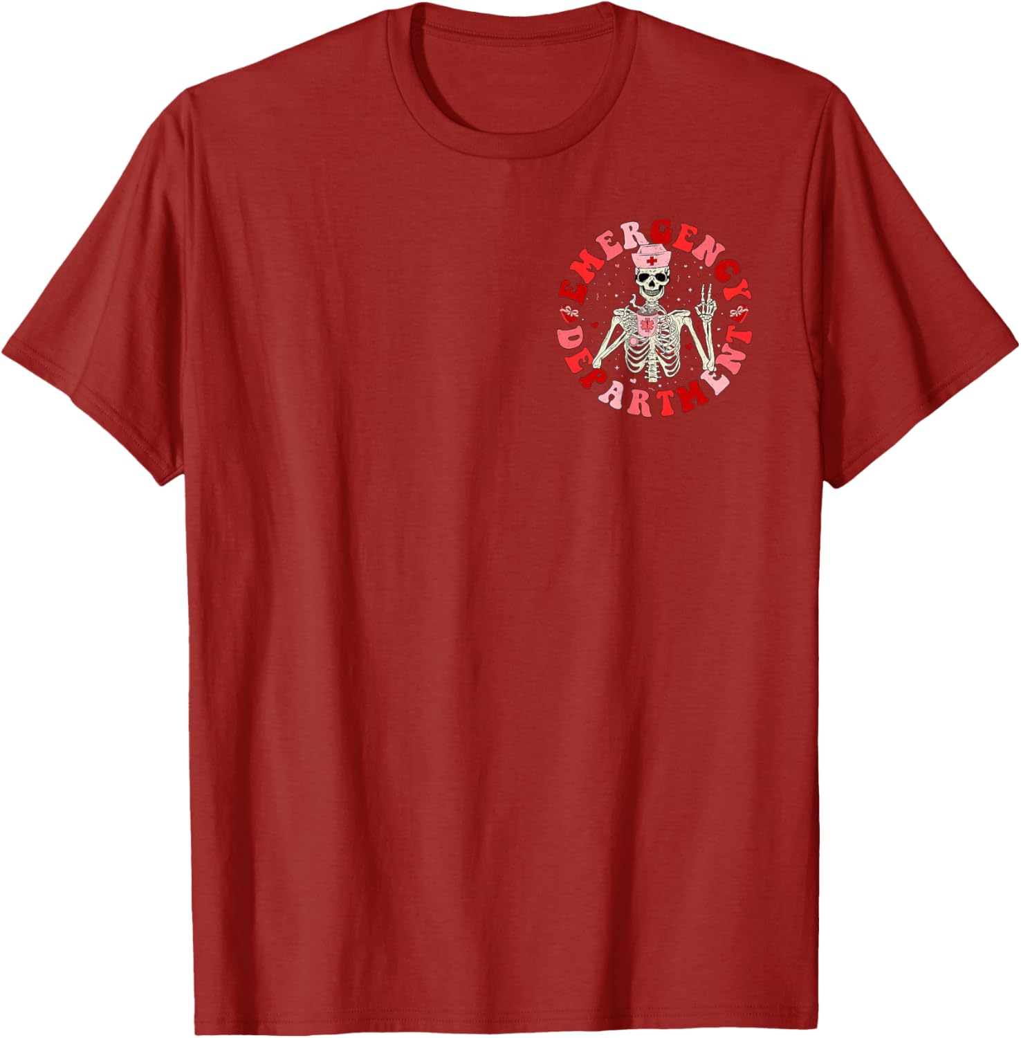 Emergency Department Skeleton ER Valentine's Day T-Shirt for Fun Lovers - 23
