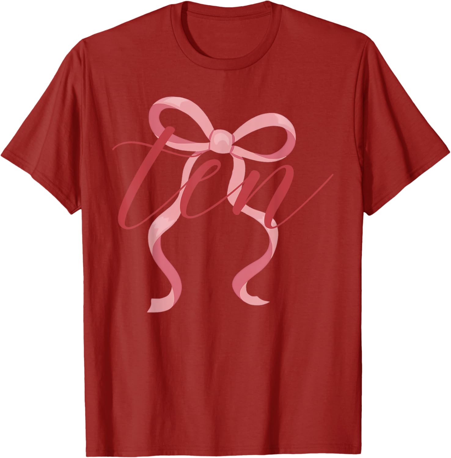 Cute Pink Coquette Bow T-Shirt for 10th Birthday Celebration for Girls - 3