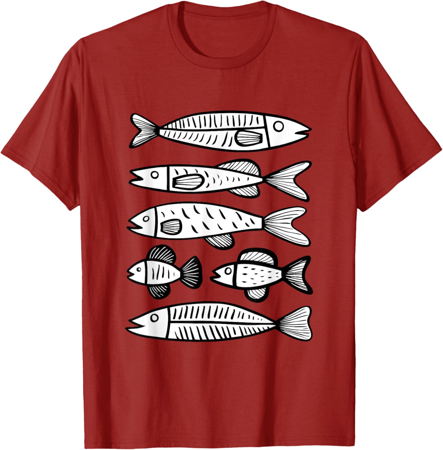 Minimalist Fish Pattern T-Shirt for Ocean Lovers – Stylish and Unique Design - 6