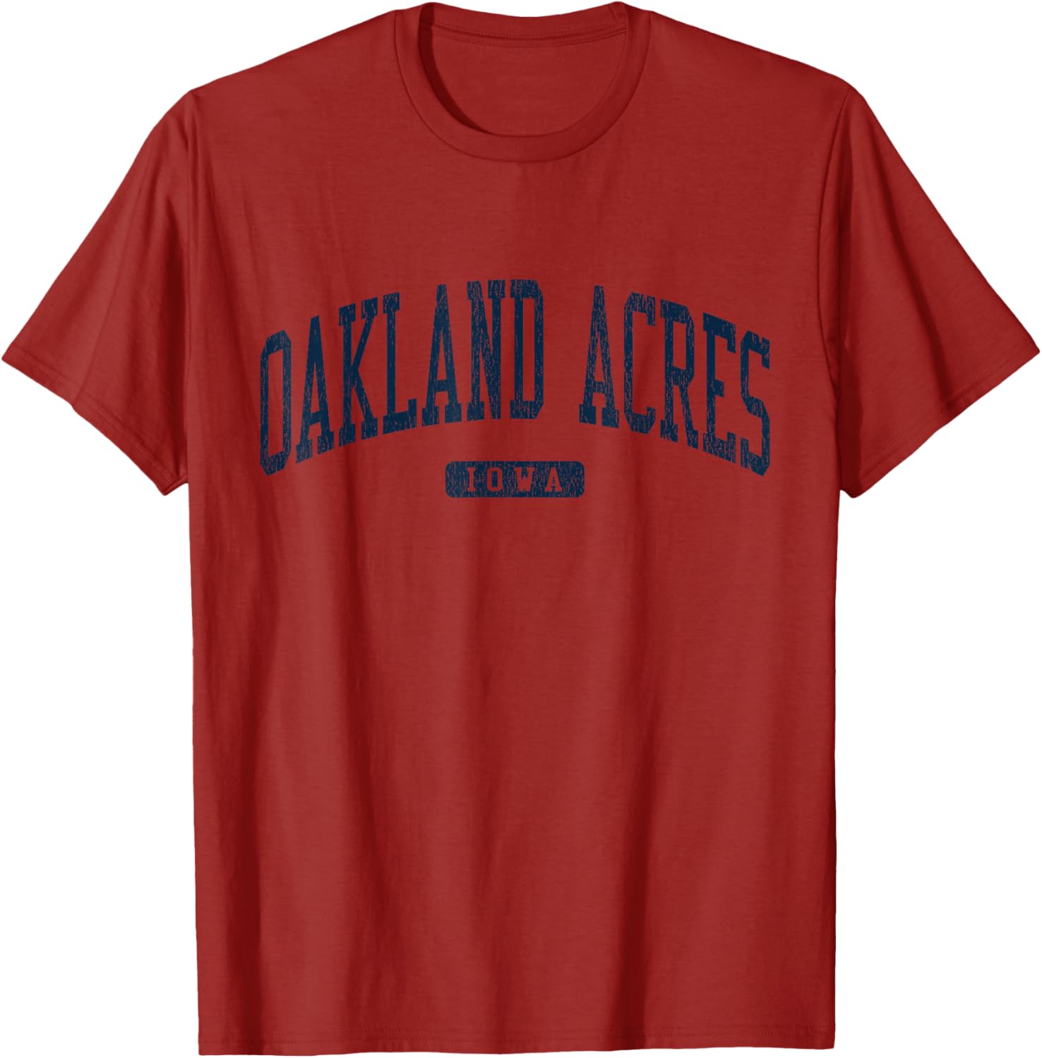 Oakland Acres Iowa College Style Blue T-Shirt for Casual Wear - 14