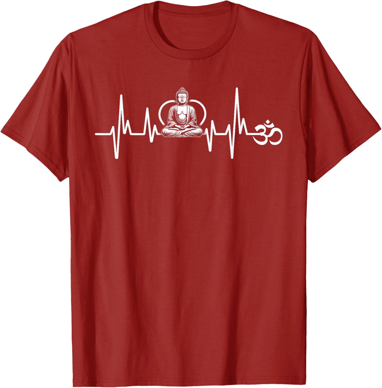 Om Heartbeat Funny Sacred Ohm Yoga Meditation Cool T-Shirt for Him & Her - 21