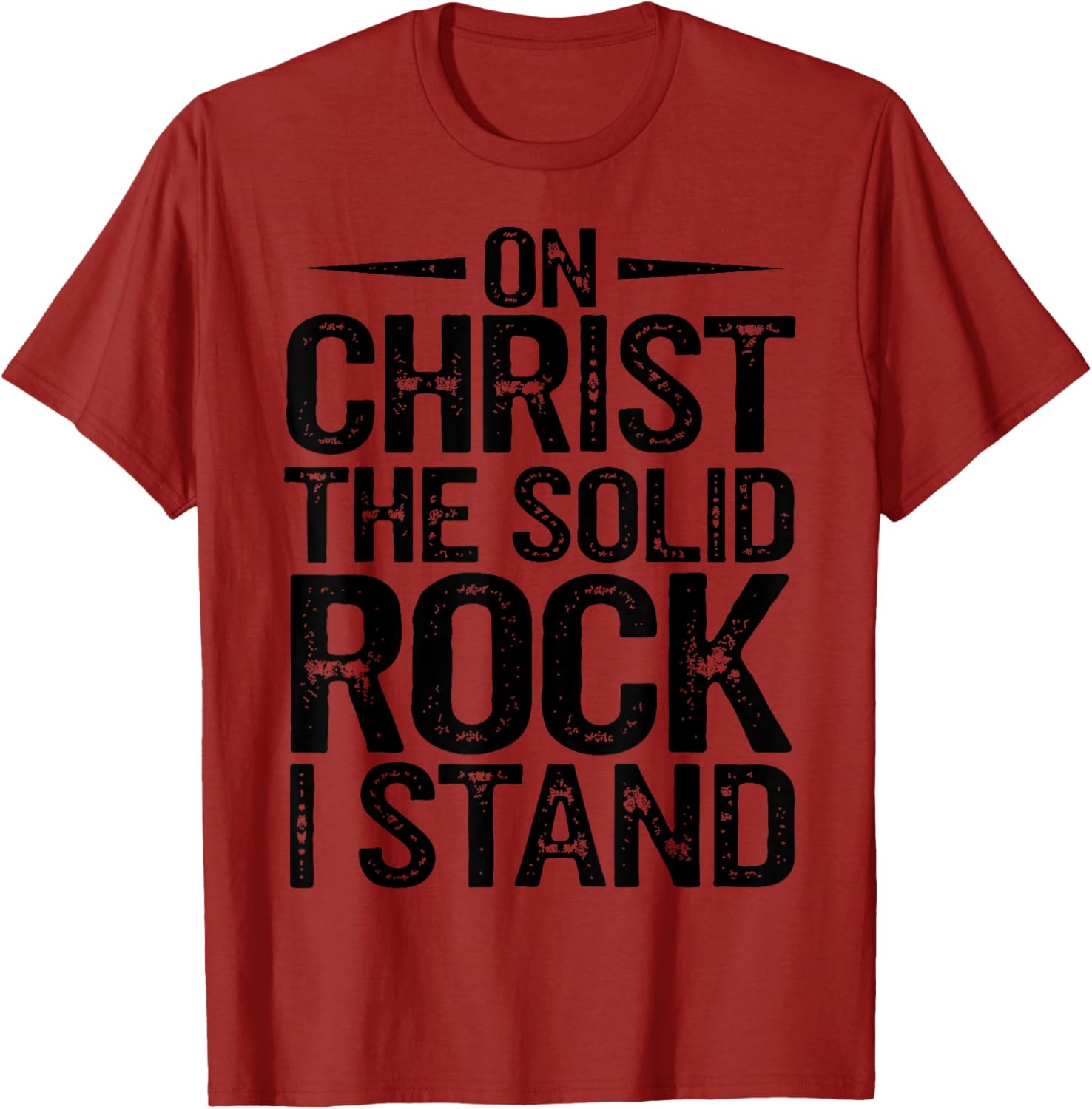 Christian Hymn T-Shirt On Christ the Solid Rock I Stand - Faith Apparel - 4