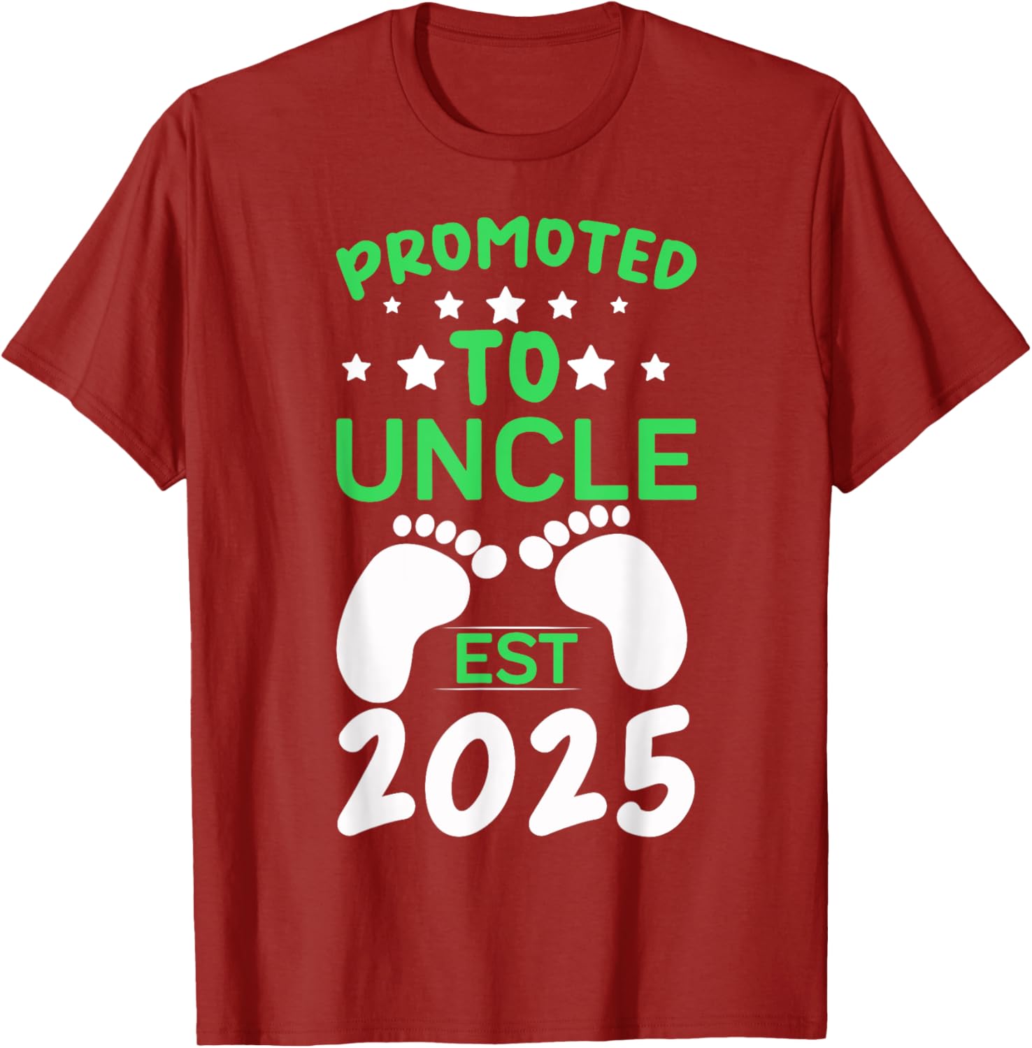 Funny Promoted to Uncle 2025 T-Shirt Perfect Gift for New Uncles - 1
