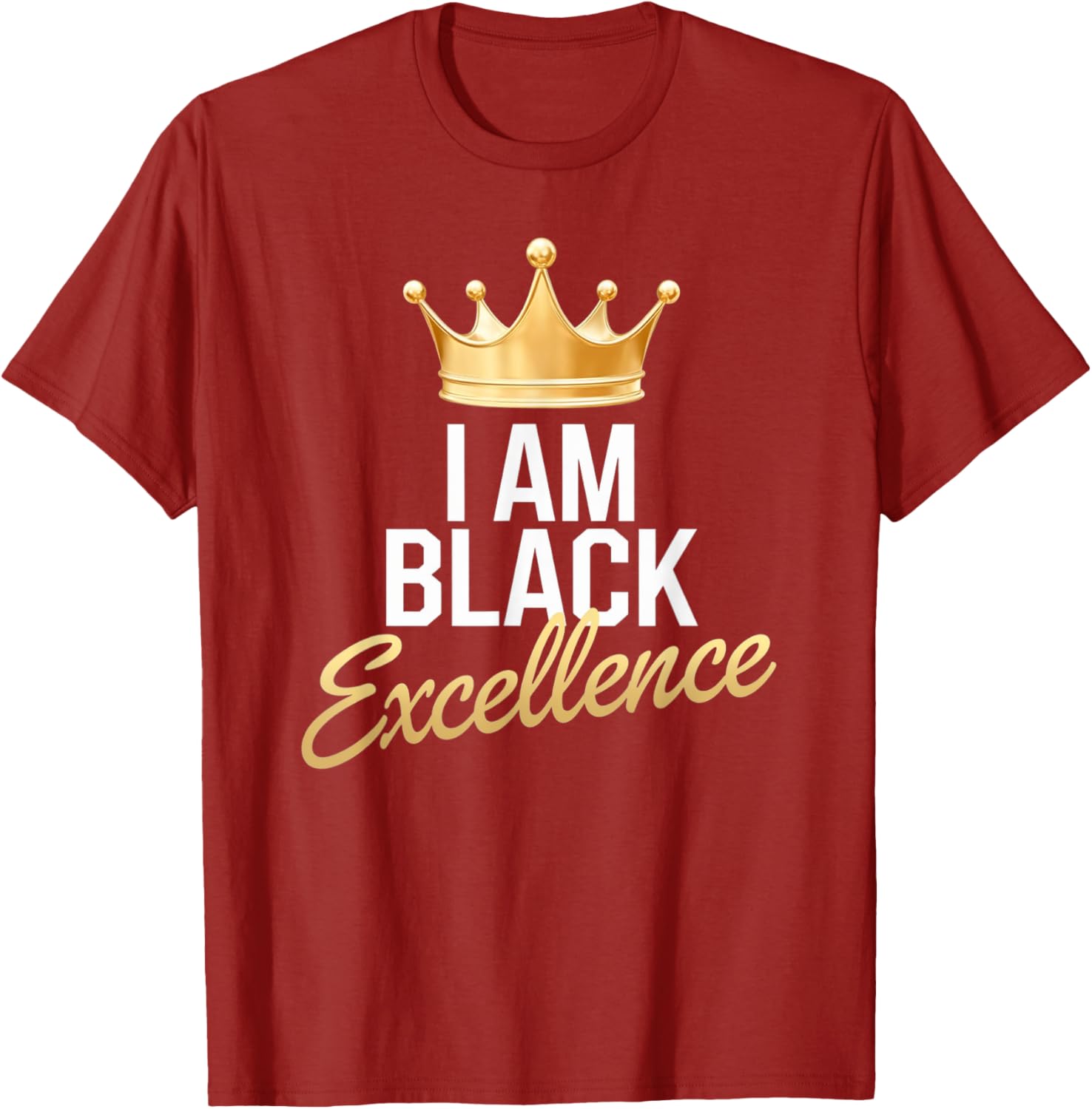 I AM BLACK EXCELLENCE Afro Motivation T-Shirt for Black History Month - 1