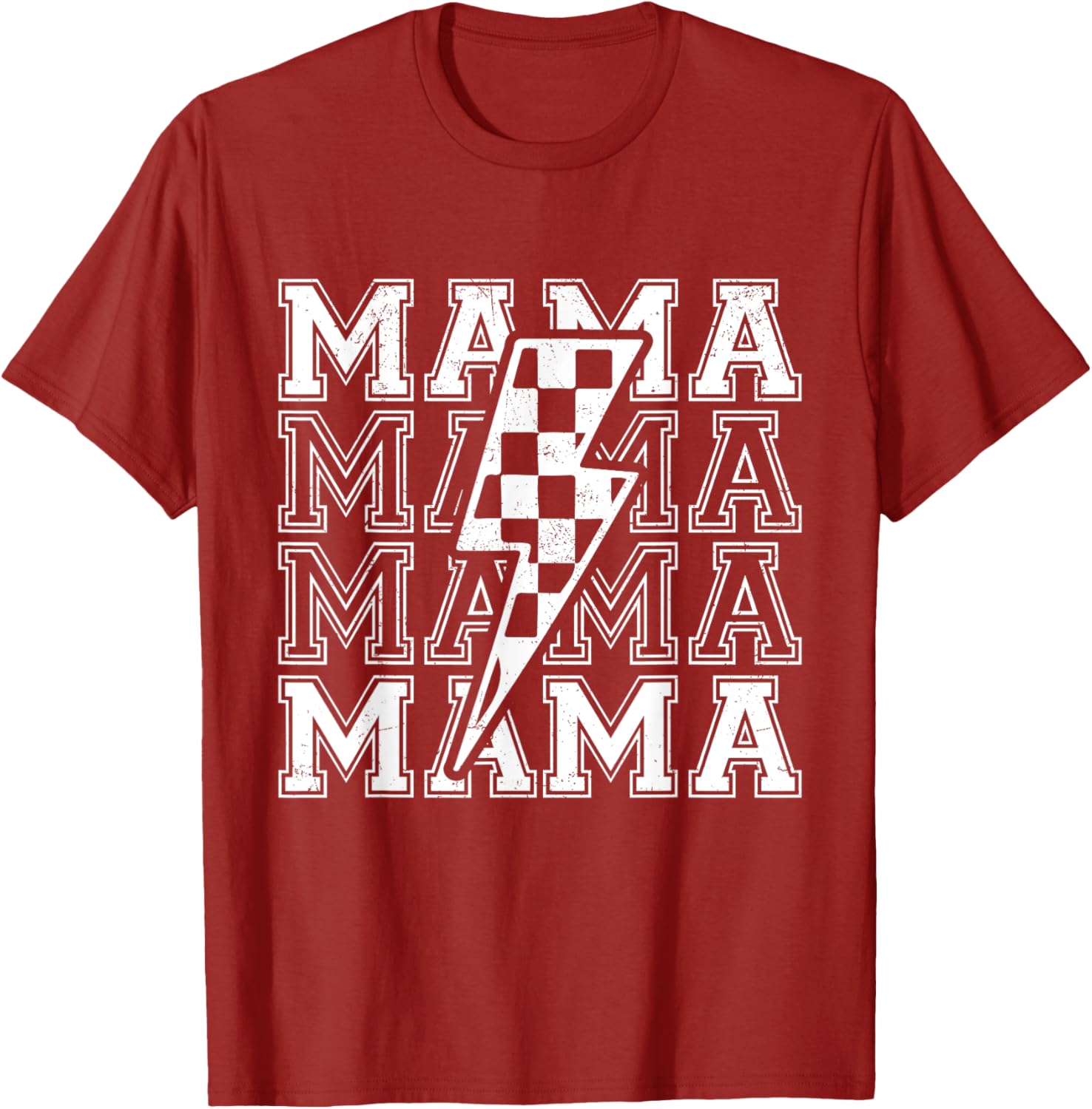 Mama Lightning Bolt Checkered T-Shirt for Cool Moms - Perfect Mother's Day Gift - 20