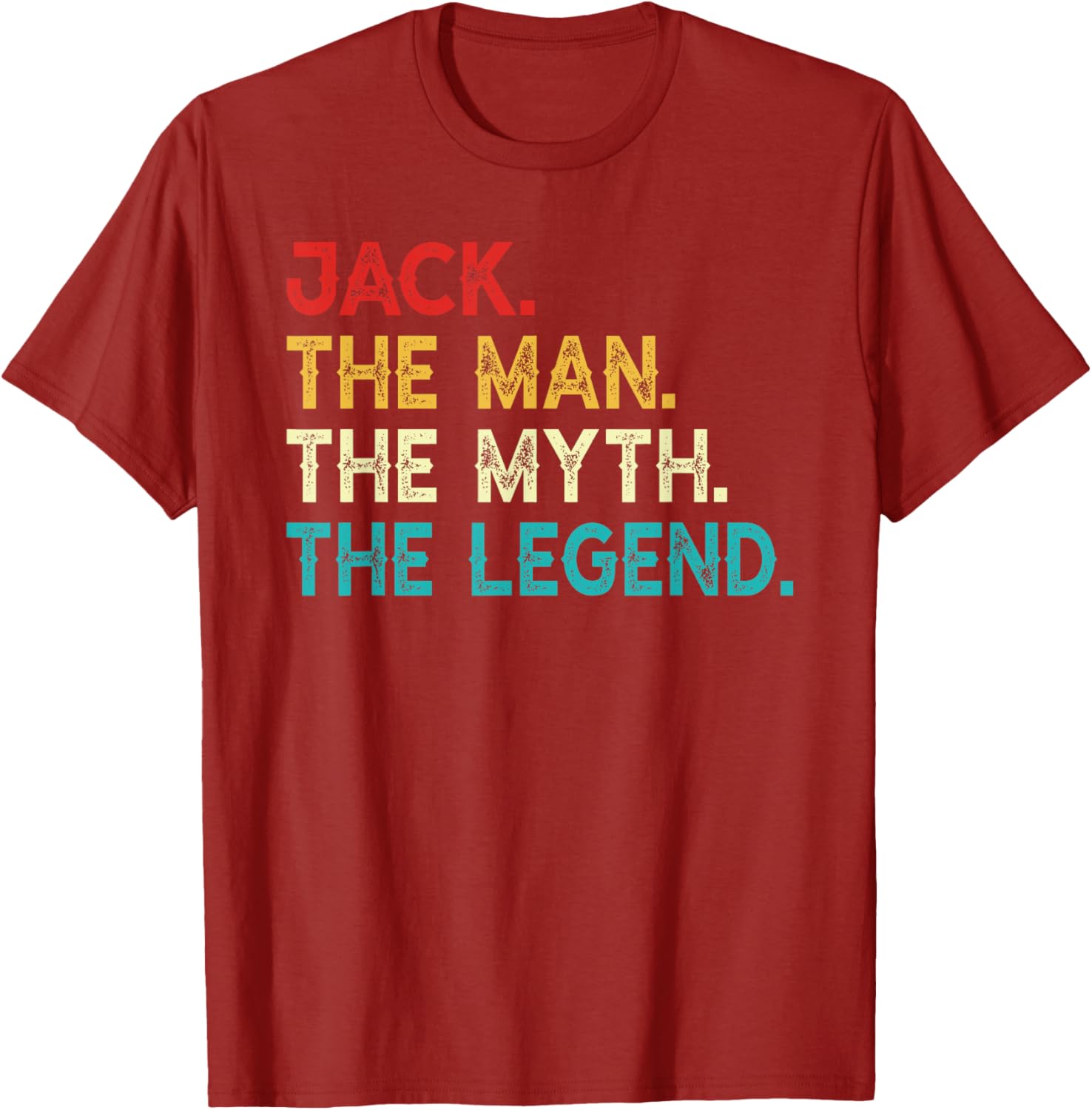 Funny Vintage Jack The Man The Myth The Legend Birthday T-Shirt - 25