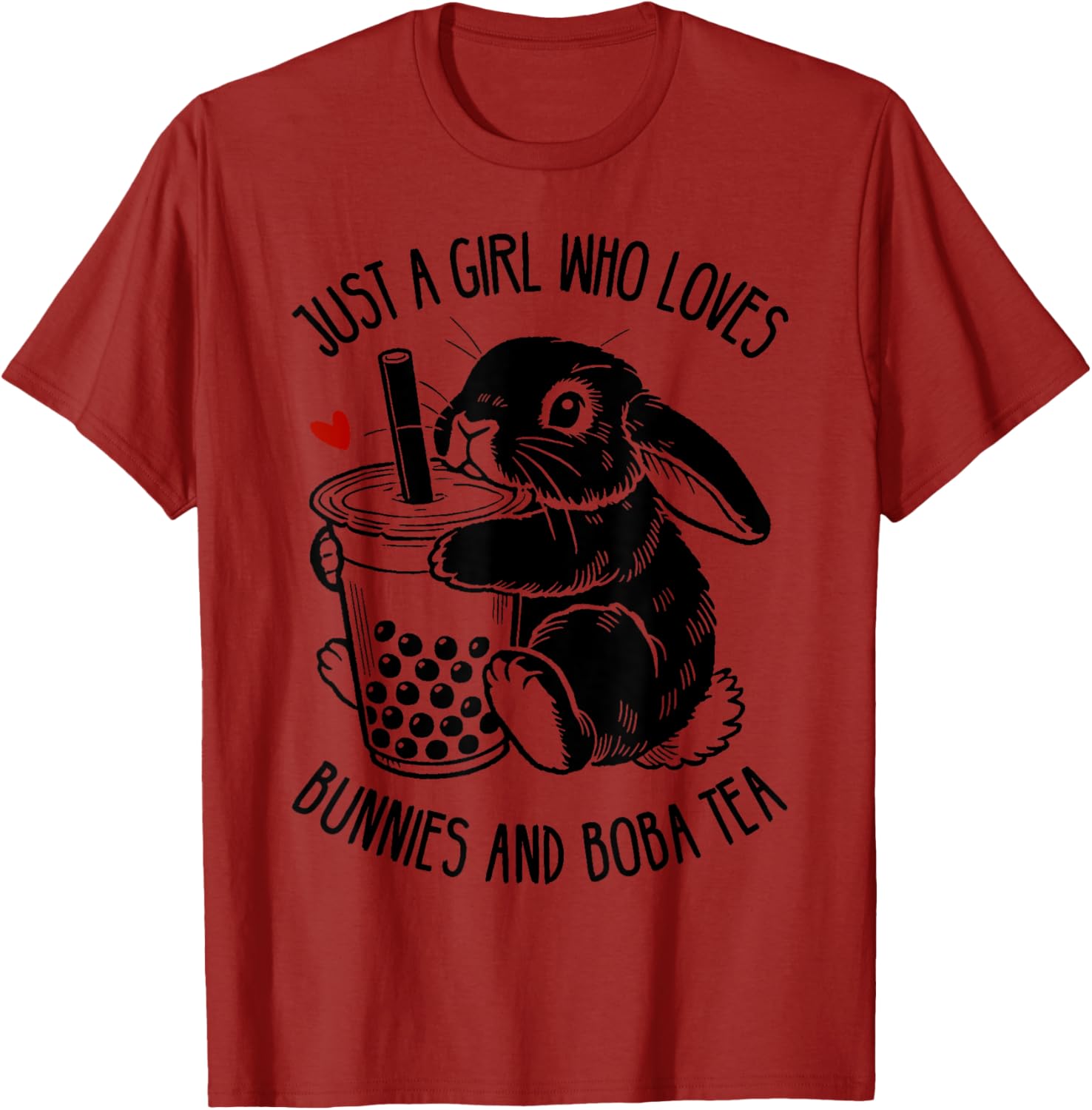 Just A Girl Who Loves Bunnies and Boba Tea Holland Lop T-Shirt - 8