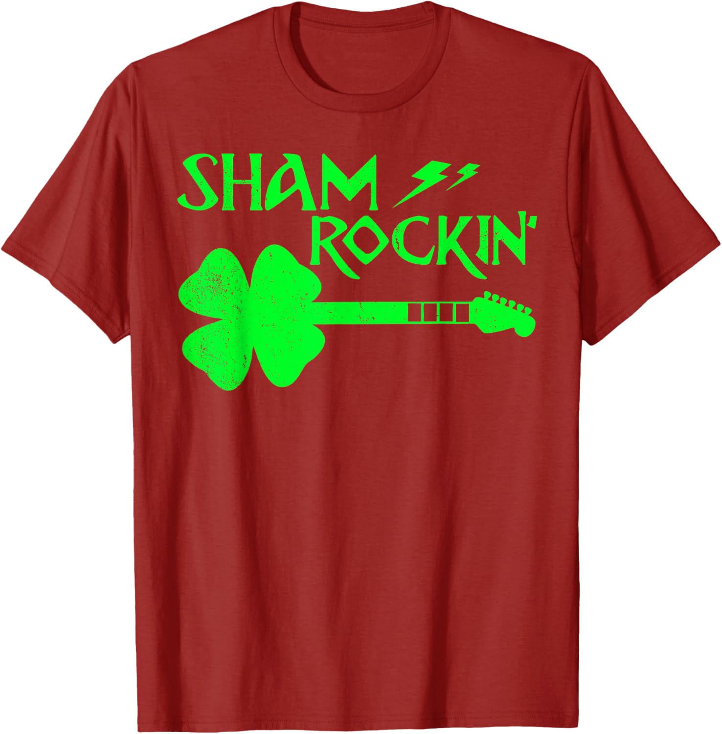 Sham Rockin’ Shamrock Guitar T-Shirt for St. Patrick's Day Celebrations - 17