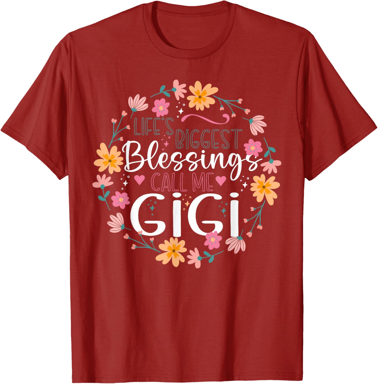 Gigi Floral Design T-Shirt Life’s Biggest Blessings Stylish Tee - 10