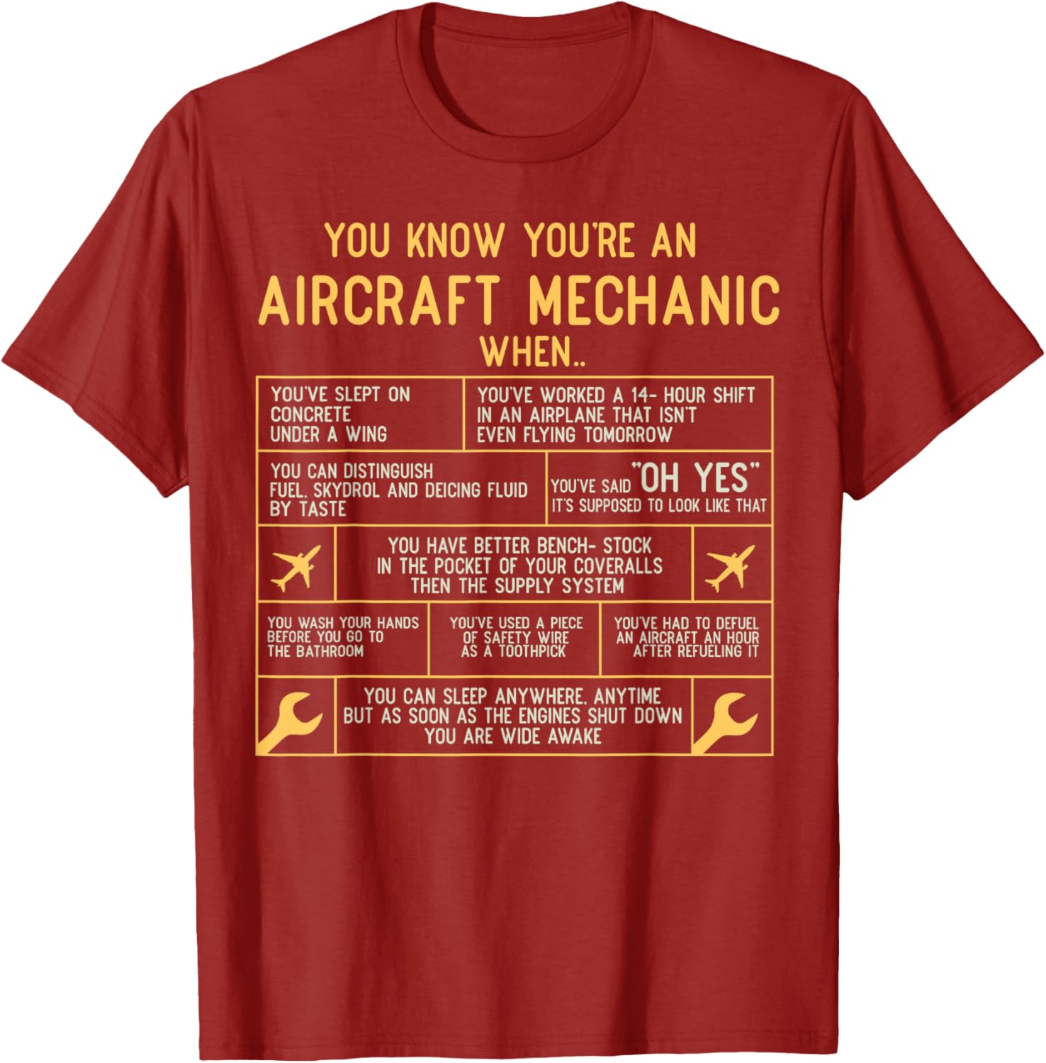 You Know You're An Aircraft Mechanic T-Shirt for Aviation Enthusiasts - 1