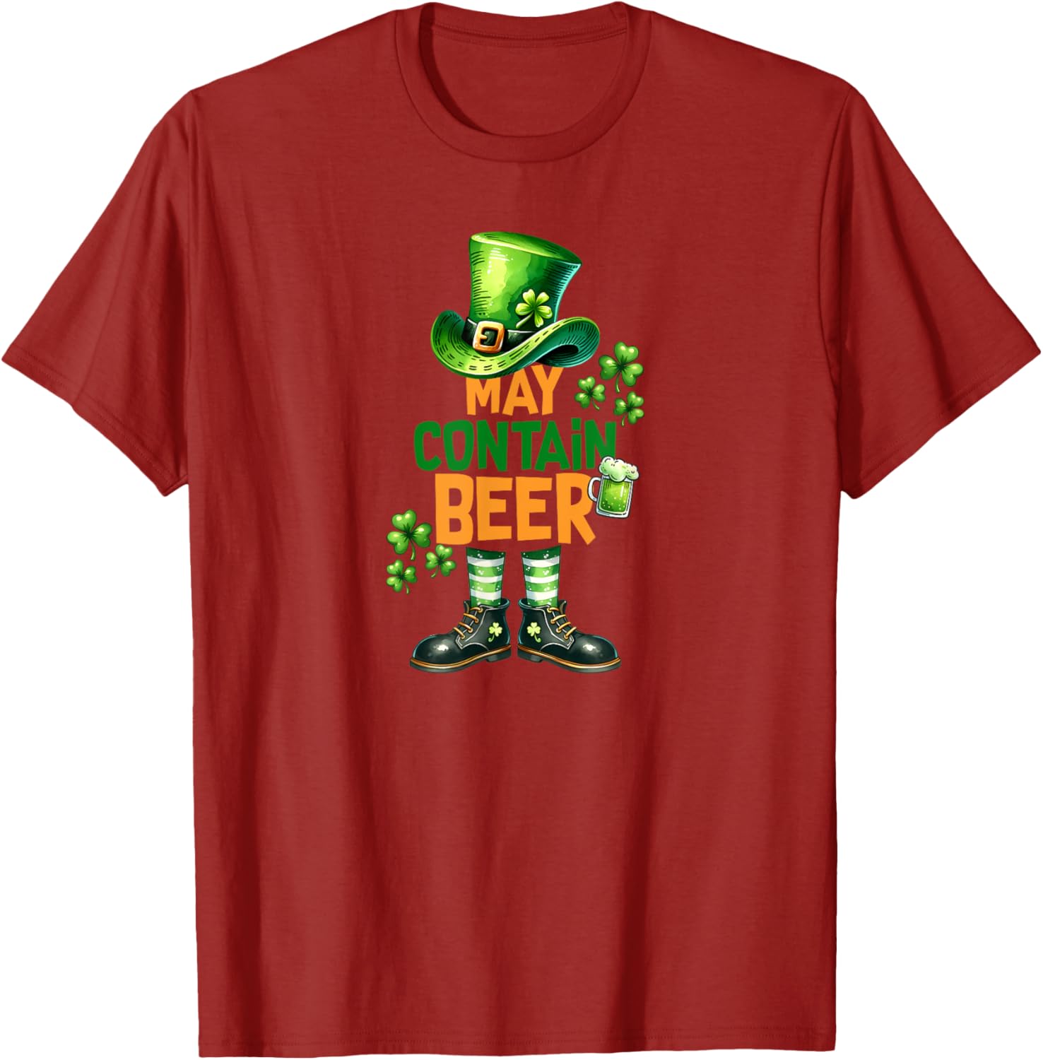 Funny May Contain Beer St Patrick's Day T-Shirt for Celebrations - 8