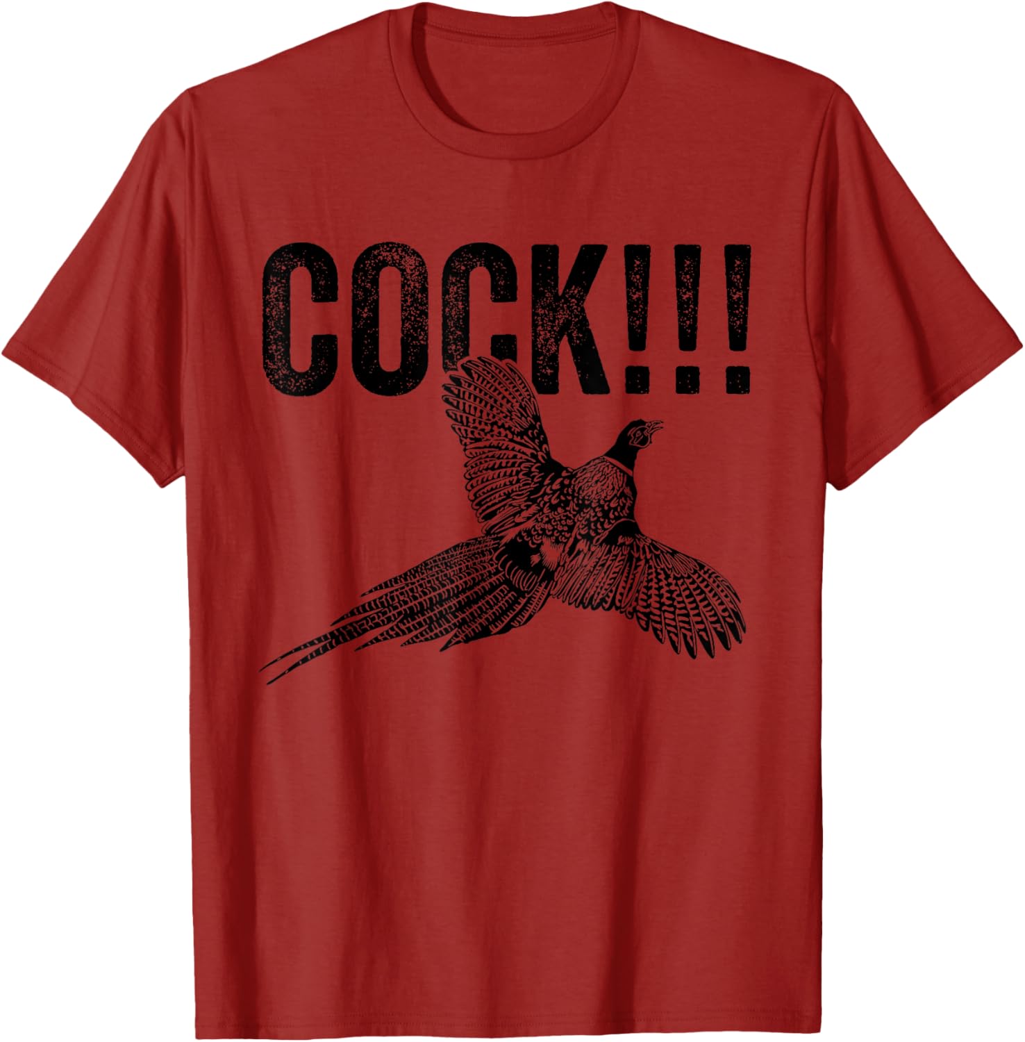 Funny Men's Cock Pheasant Hunting T-Shirt for Upland Hunters - 14