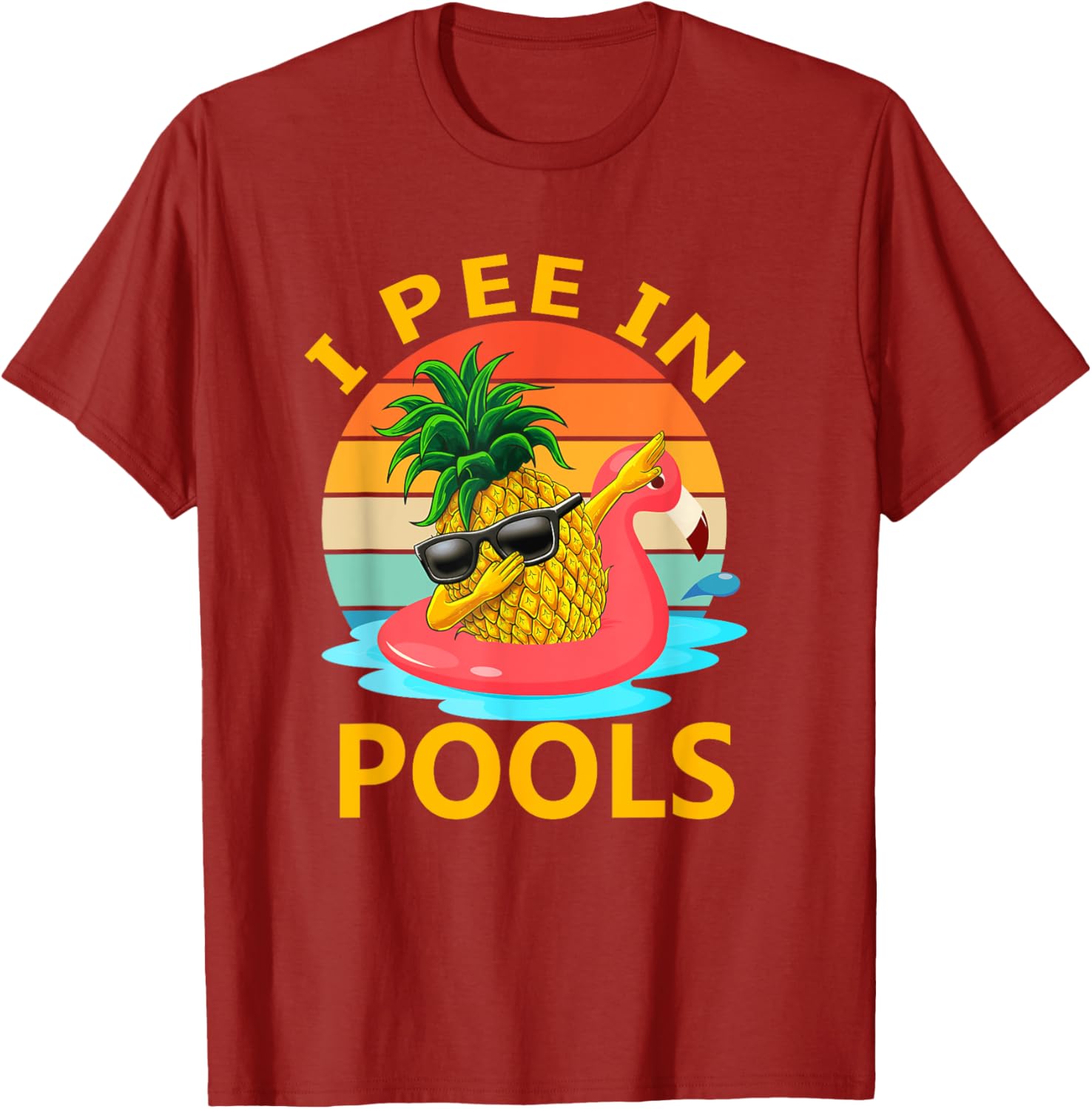 Funny I Pee In Pools Swimming Joke T-Shirt for Summer Pool Parties - 1