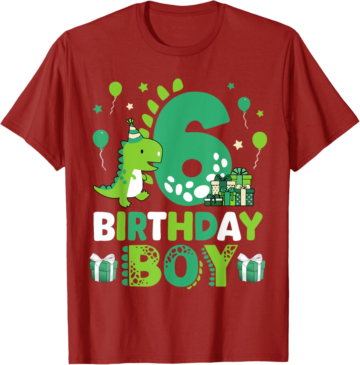 Adorable T Rex Dinosaur Shirt for Boys 6th Birthday Celebration - 17