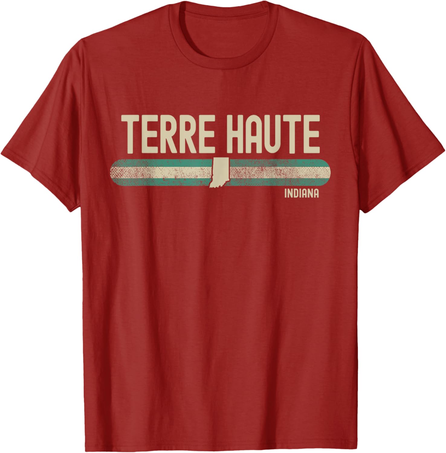 Terre Haute Indiana 80s Style T-Shirt for Travel Lovers and Music Fans - 12