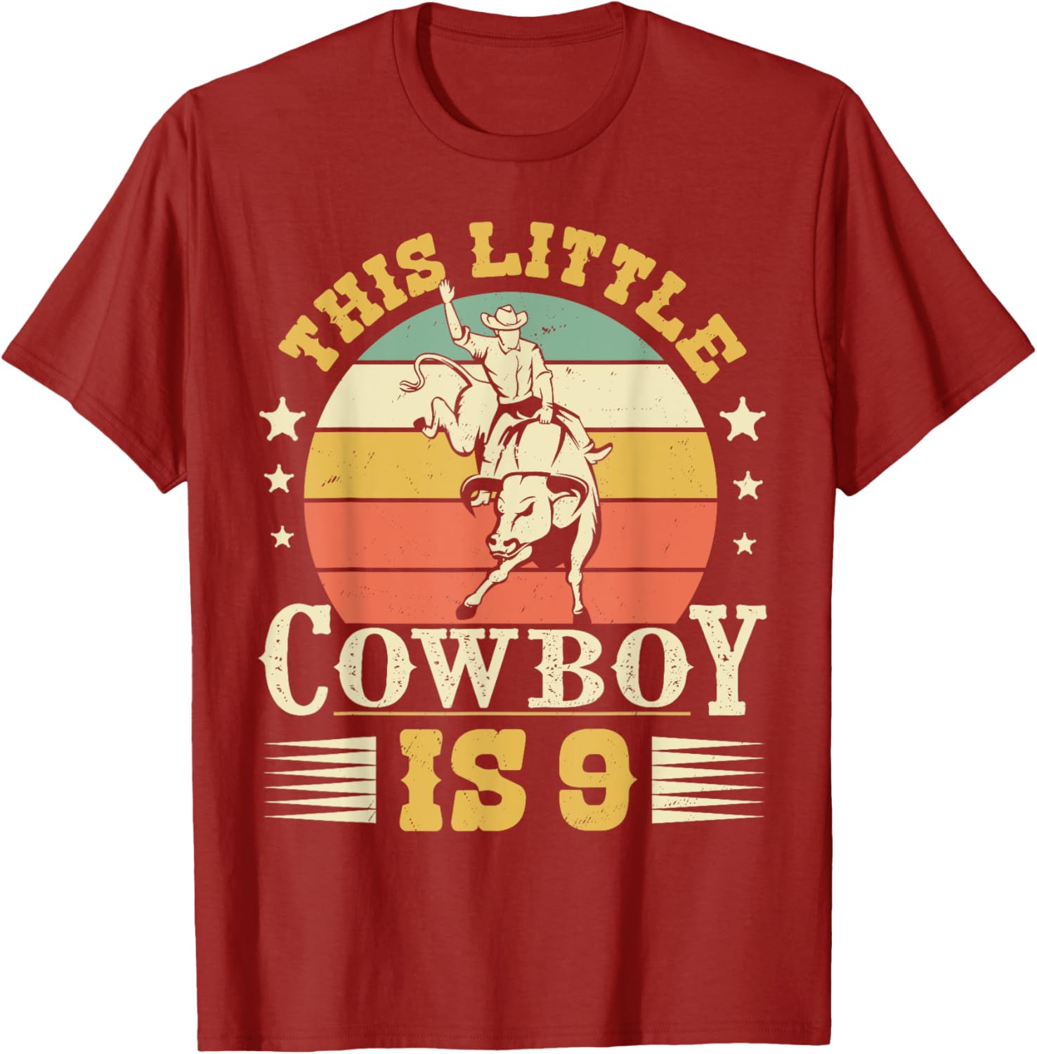 Little Cowboy 9th Birthday T-Shirt for Western Rodeo Fun - 4