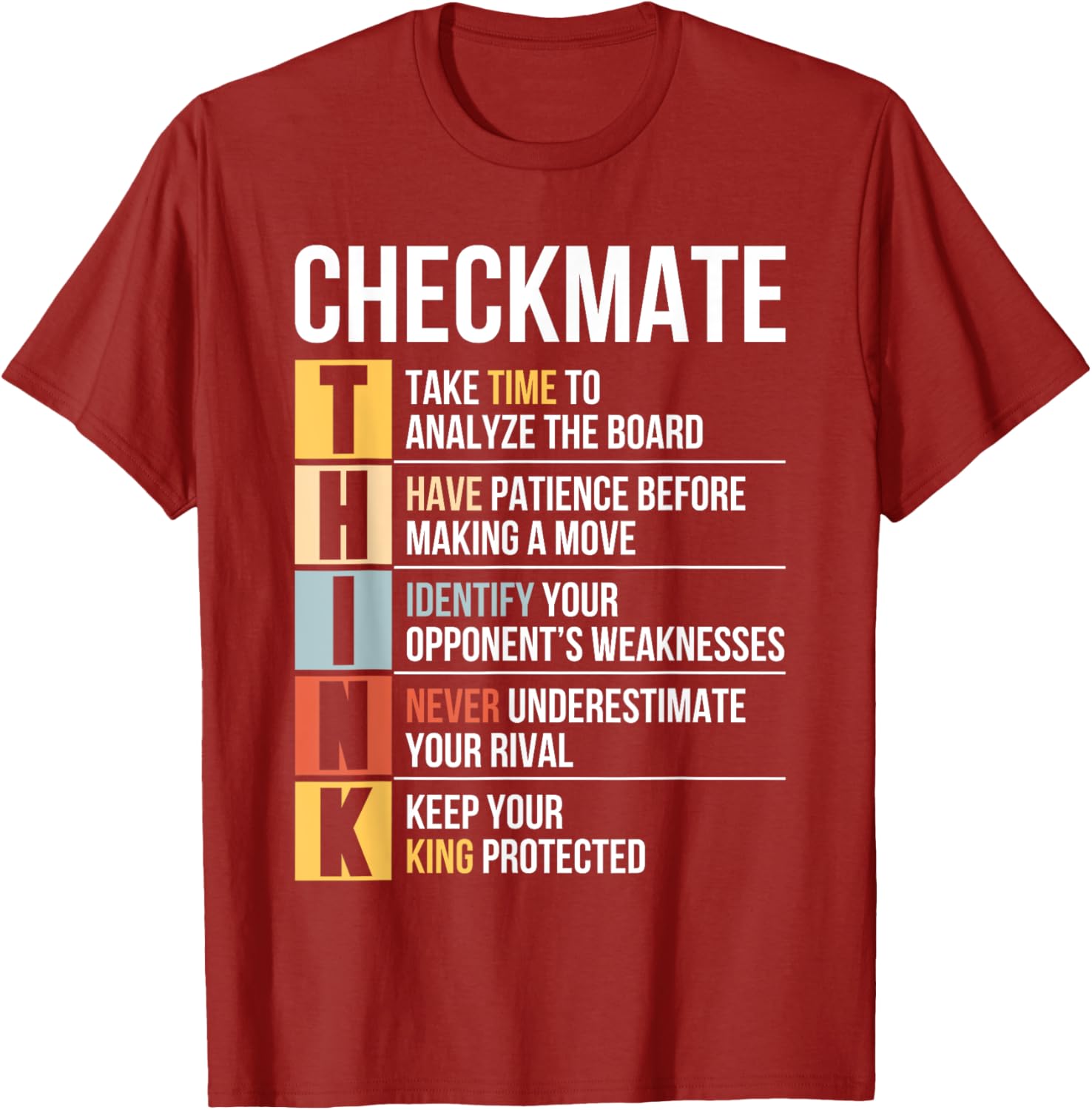 Funny Chess Player Checkmate Strategy Quote T-Shirt for Game Lovers - 17