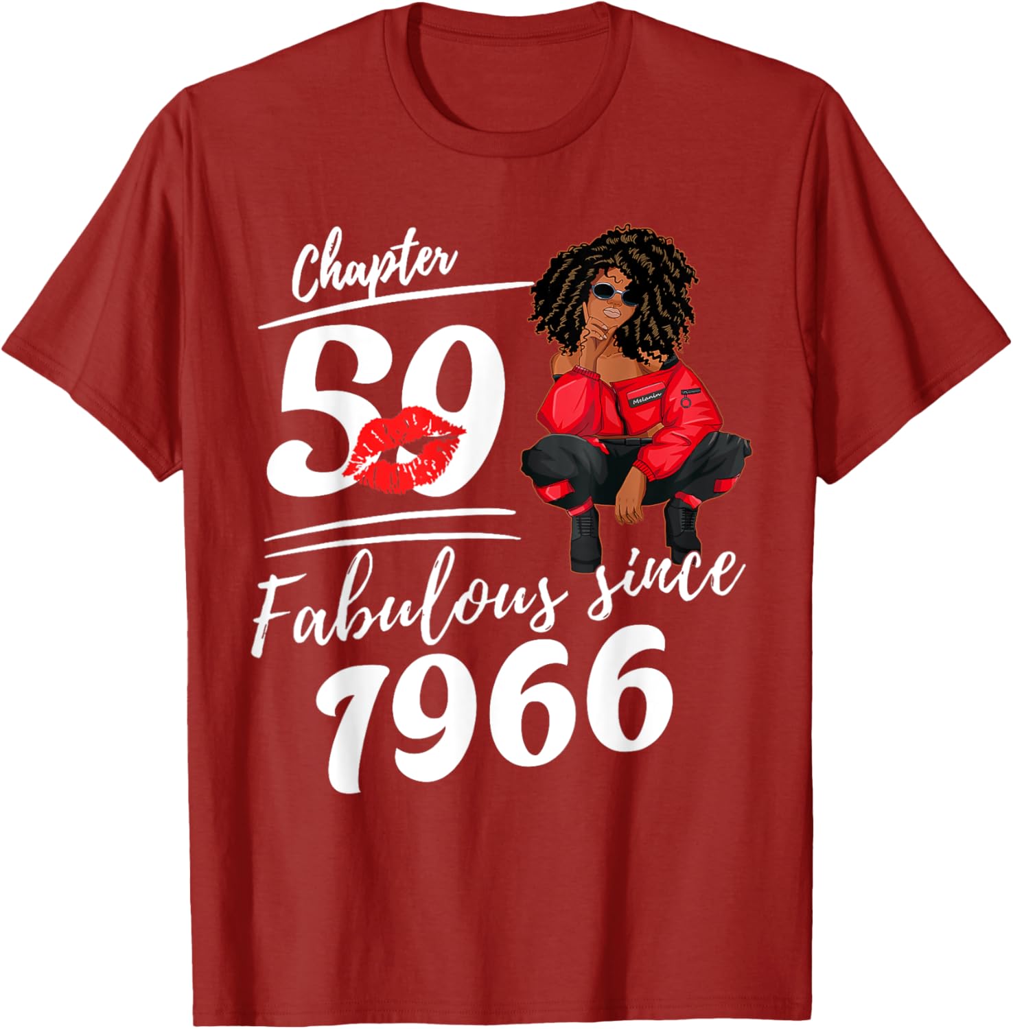Fabulous Since 1966 59th Birthday Queen T-Shirt for Women - 1