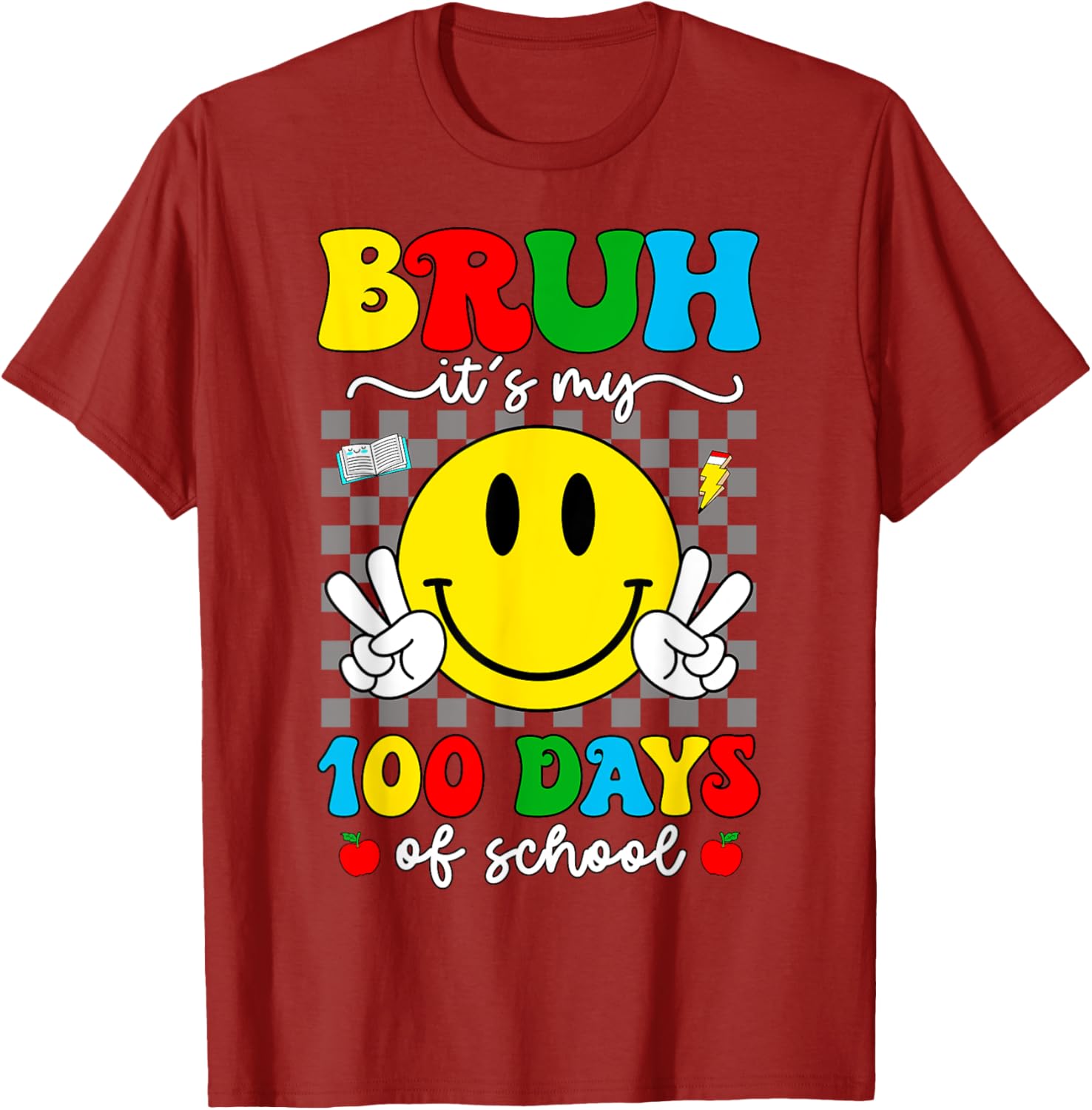 100 Days of School T-Shirt for Kids - Bruh It's My 100 Days Smarter! - 16