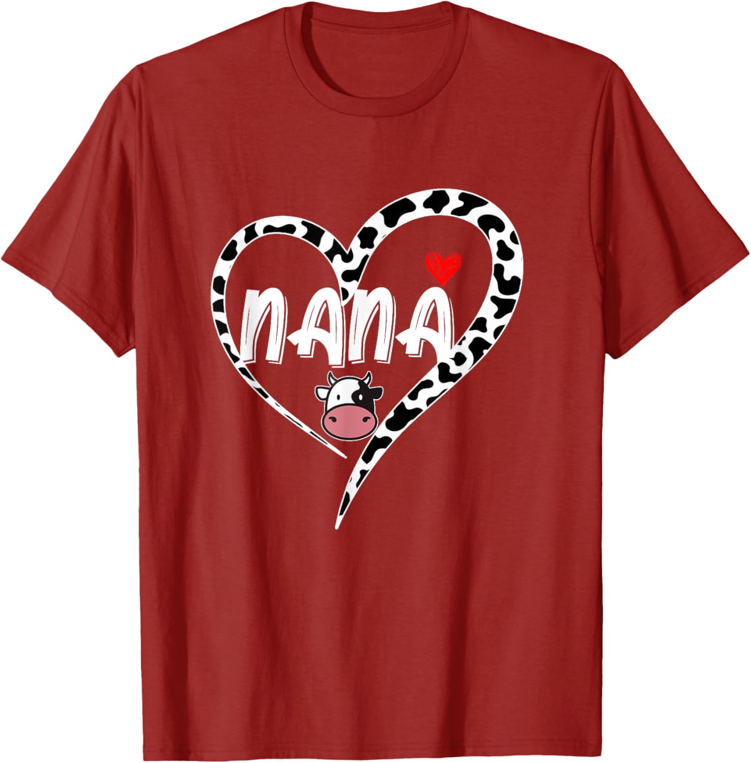 Nana Cow Print Heart T-Shirt Perfect for Mother's Day Gifts - 19