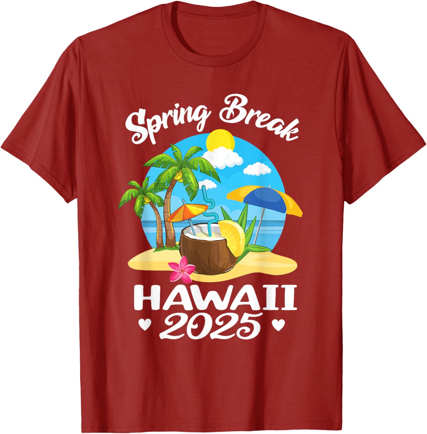 Hawaii 2025 Spring Break Family Beach T-Shirt for Fun School Vacations - 1