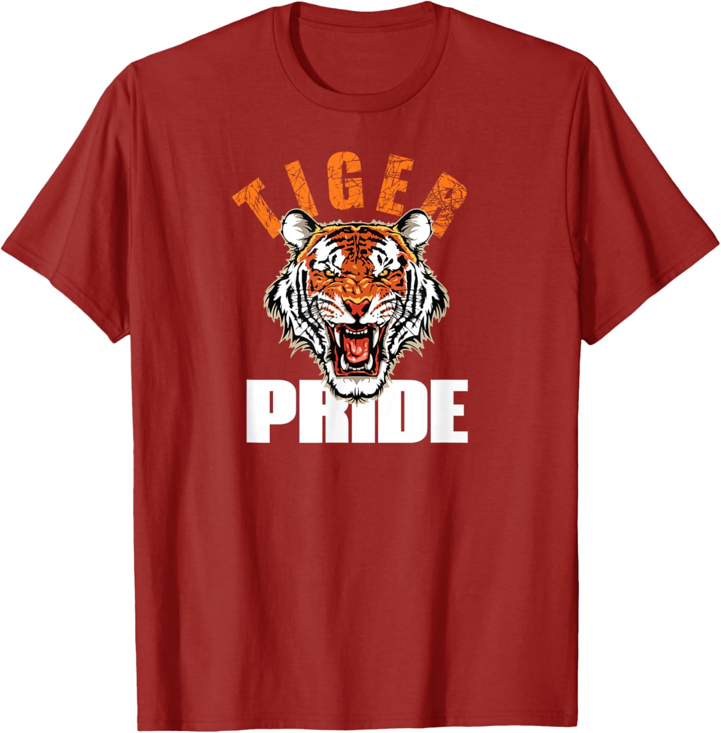 Retro Tiger Pride Vintage Mascot T-Shirt for School Sports Teams - 17
