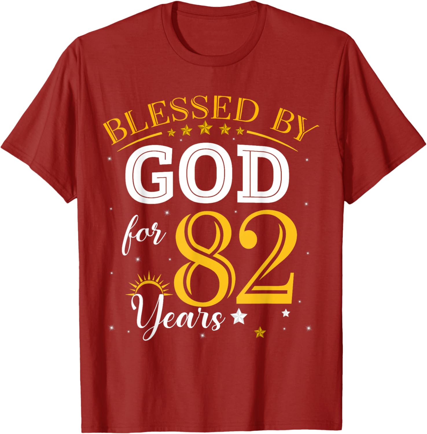 Vintage Blessed by God T-Shirt for 82nd Birthday Celebration Girl - 9