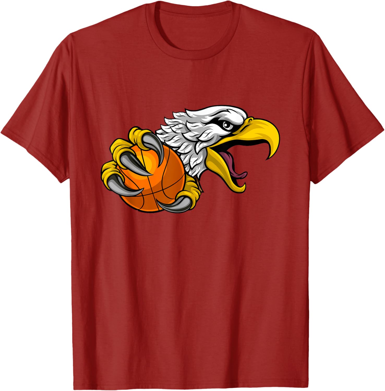 Eagle Hawk Basketball Cartoon Character T-Shirt for Fun Sports Fans - 9