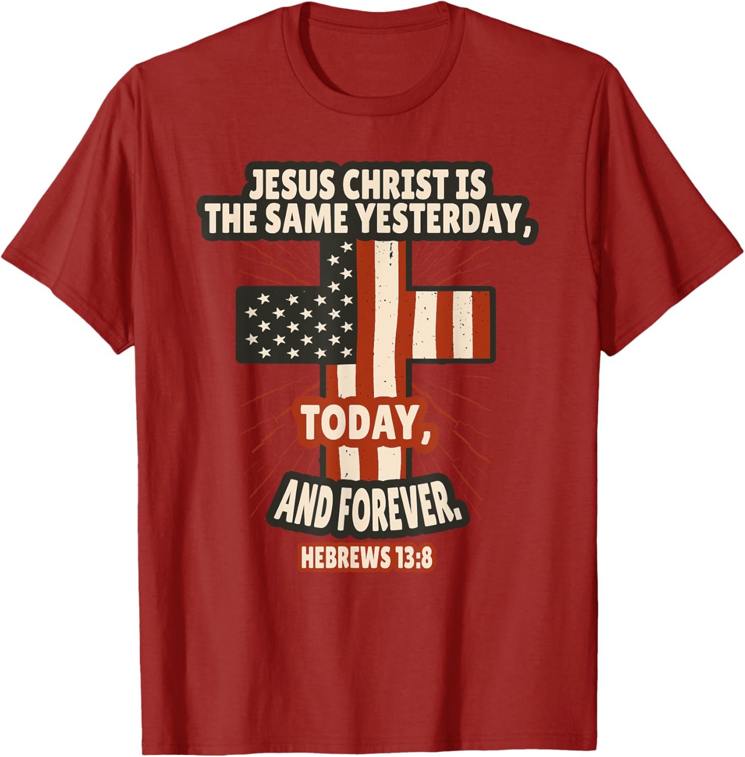 Hebrews 13:8 Inspirational Bible Verse T-Shirt for Faith-Filled Style - 22