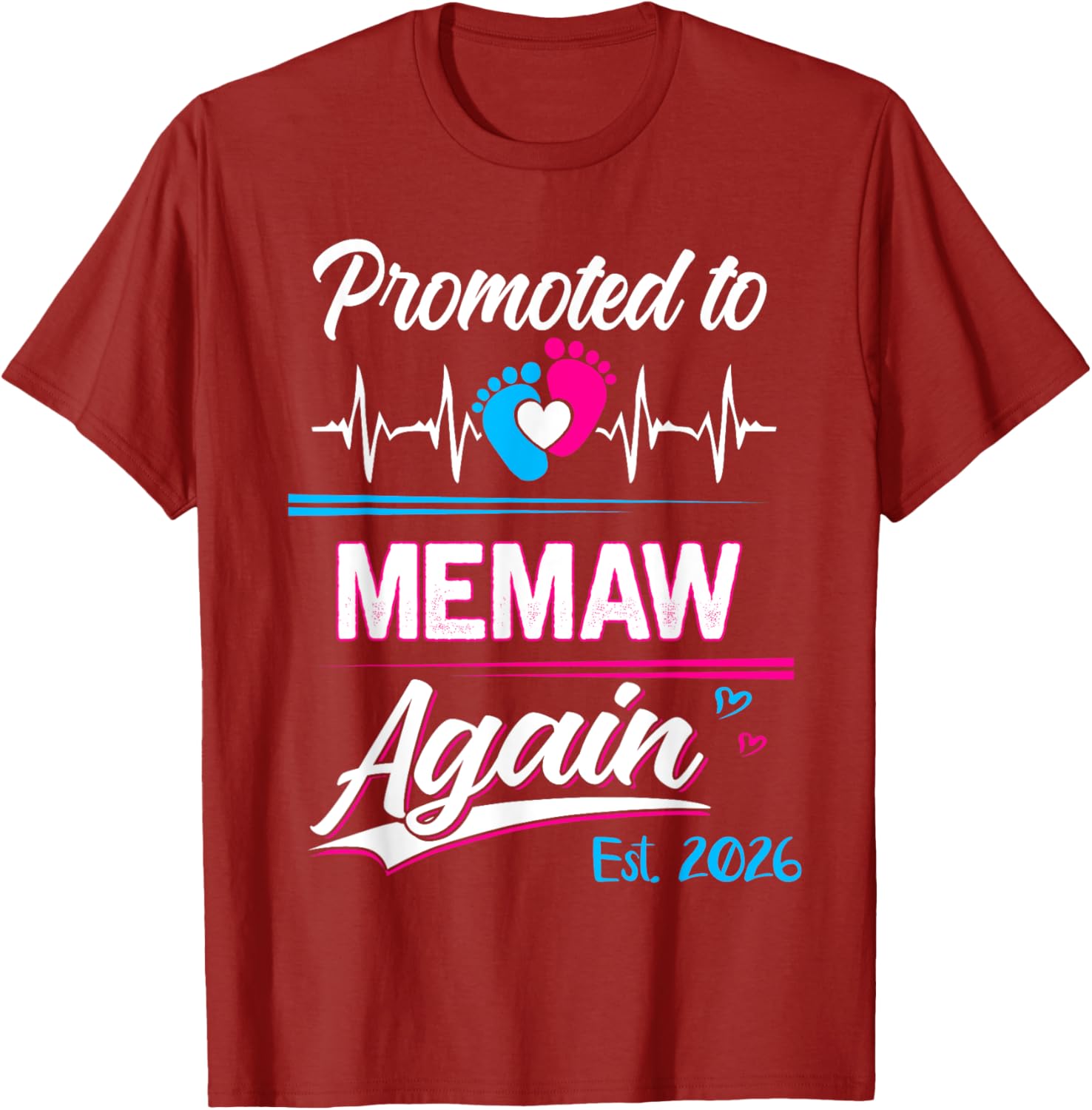 Promoted to Memaw Again 2026 Funny Pregnancy Announcement T-Shirt - 28