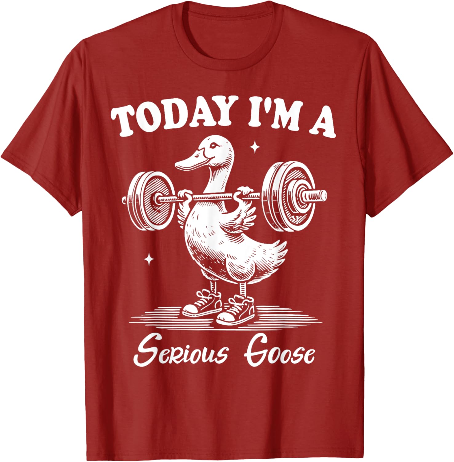 Funny Serious Goose Gym Fitness T-Shirt for Lifting Weights Lovers - 23