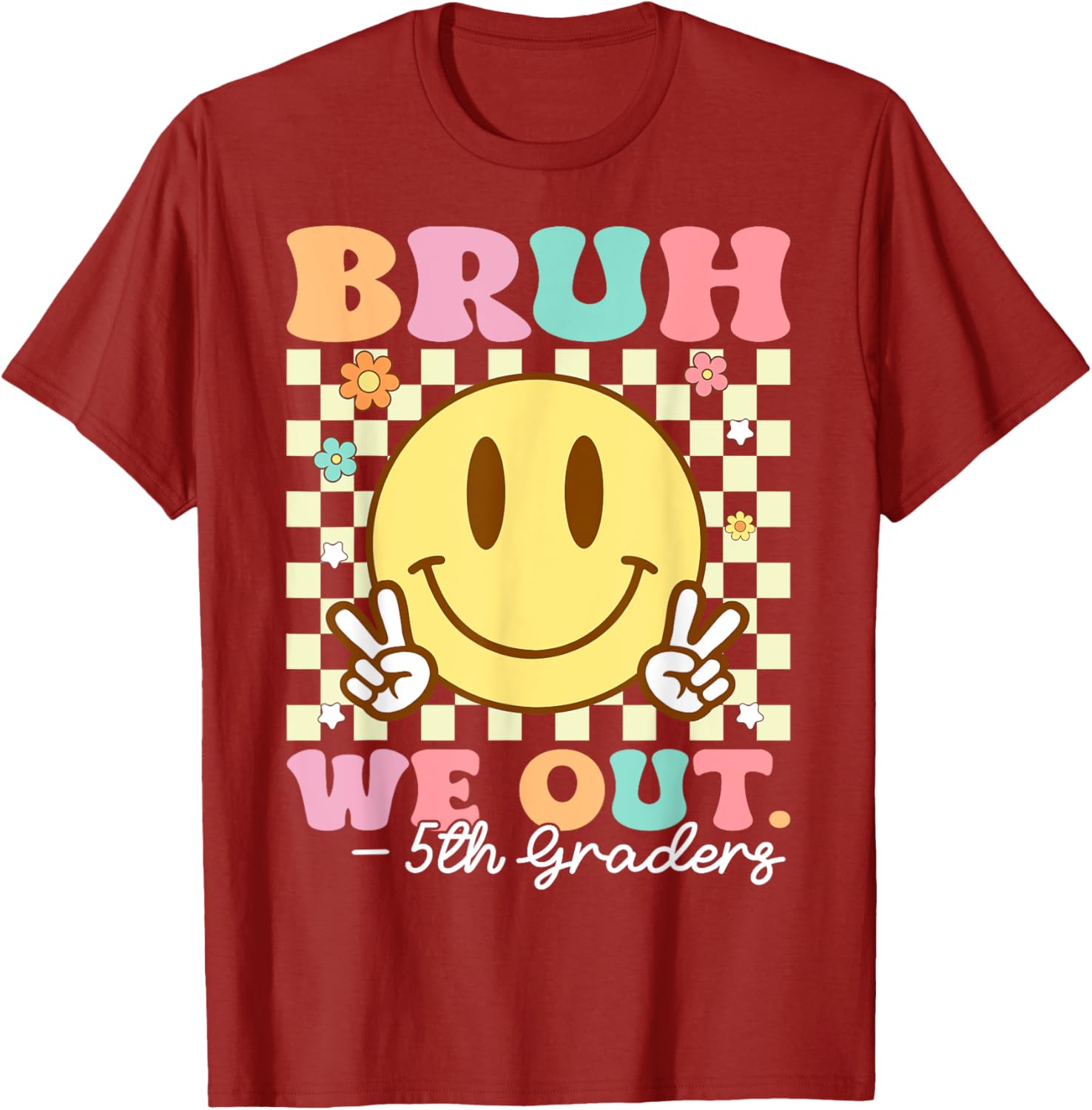 Bruh We Out Class of 2025 5th Grade Graduation T-Shirt for Kids - 16