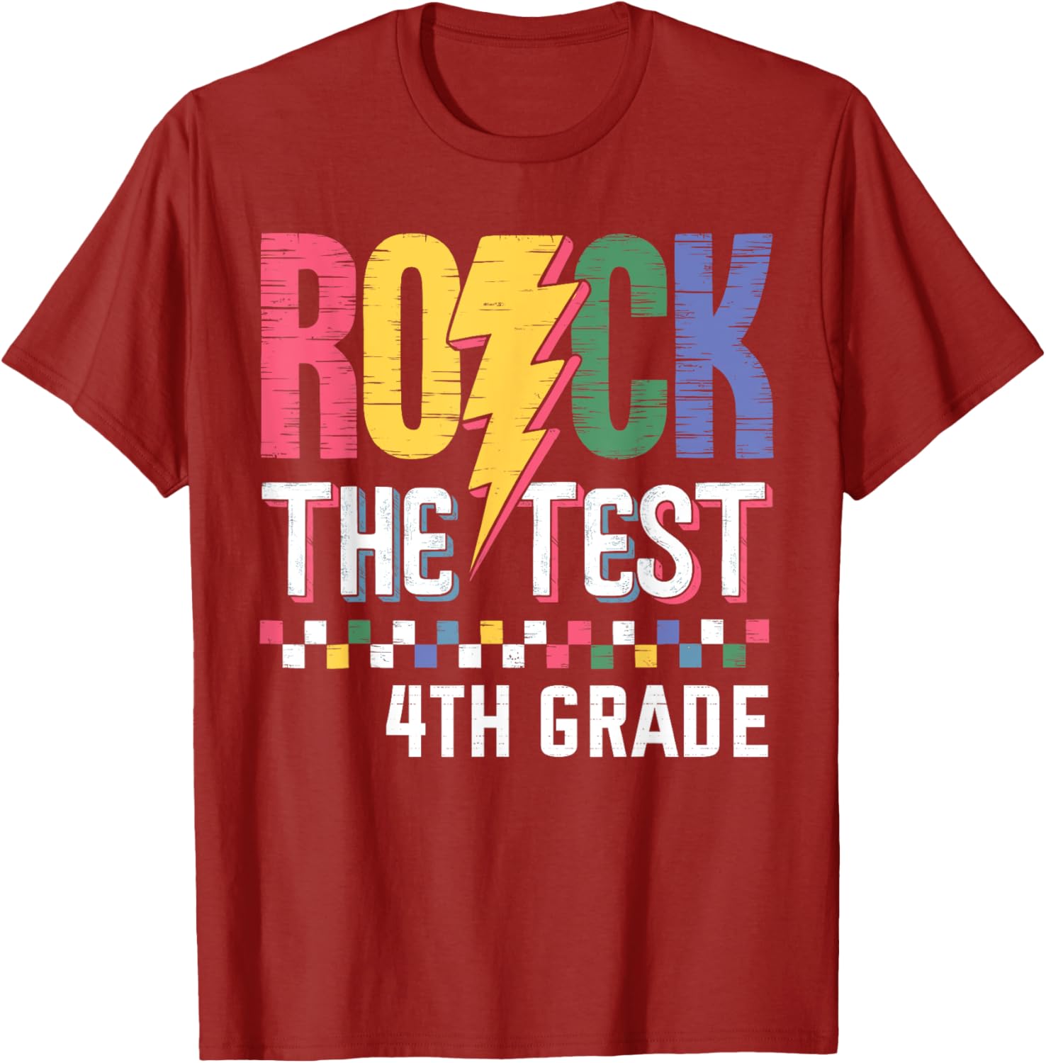 Rock The Test 4th Grade Test Day T-Shirt for Students and Teachers - 5