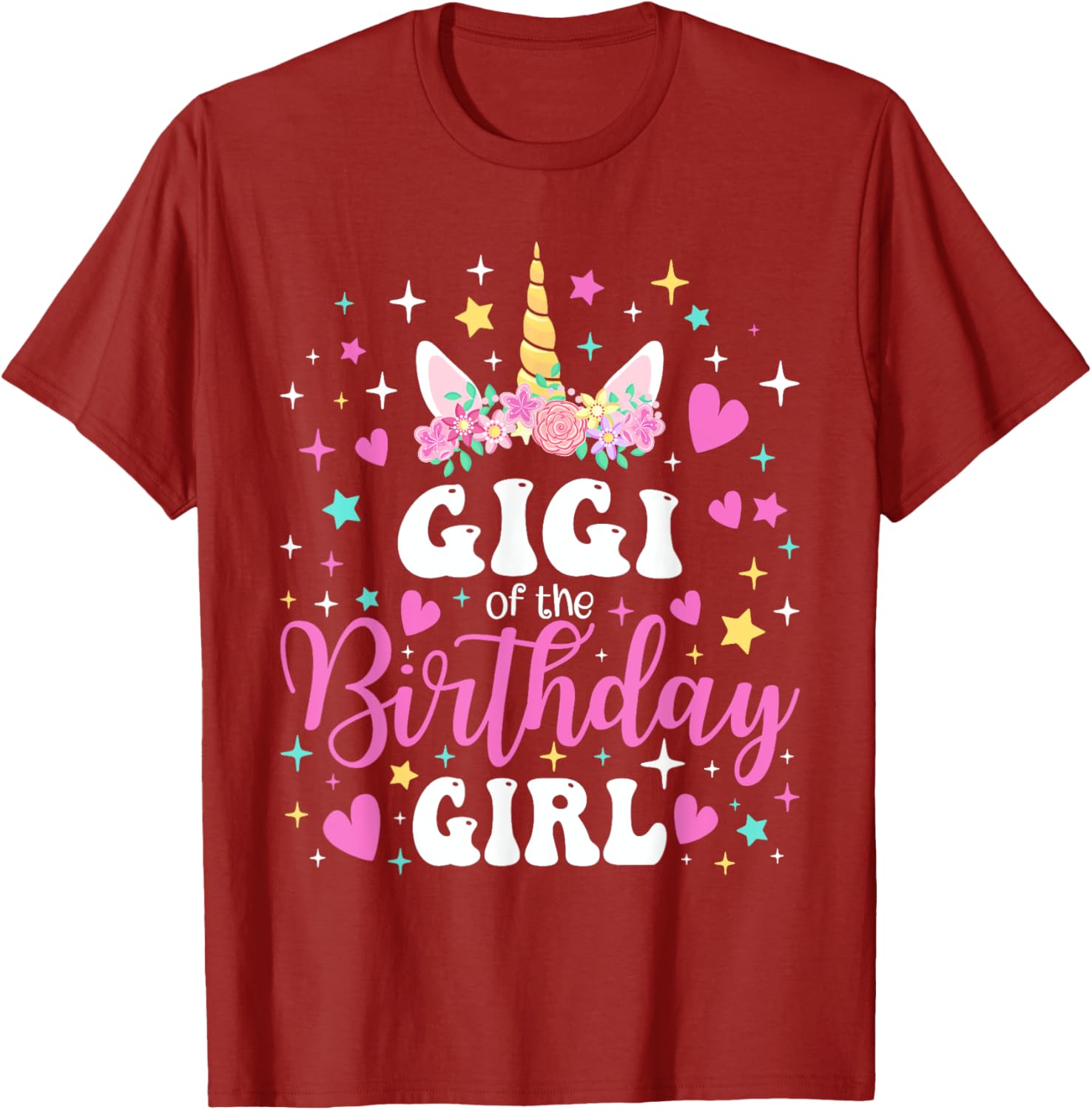 Unicorn Gigi Birthday Girl Family Matching Party Tee for Kids and Adults - 12