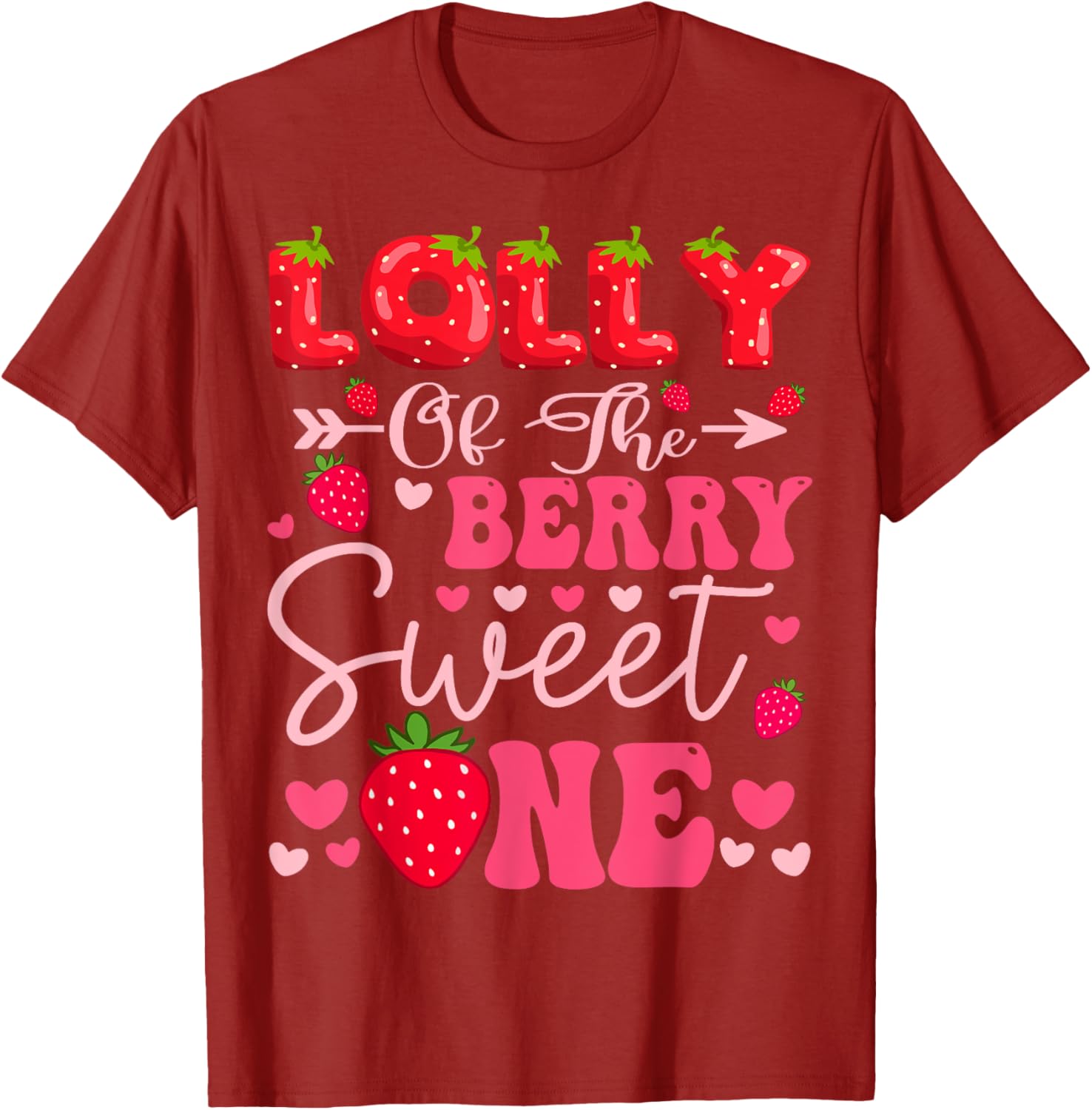 Sweet One Strawberry 1st Birthday Girl T-Shirt for Cute Celebrations - 6