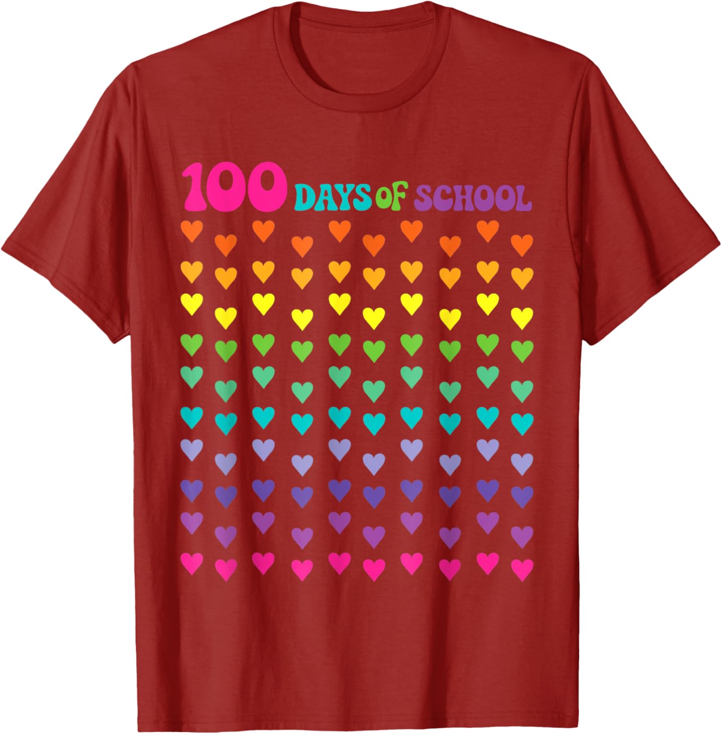 100th Day of School T-Shirt for Kids - Fun Math Numbers Design - 22