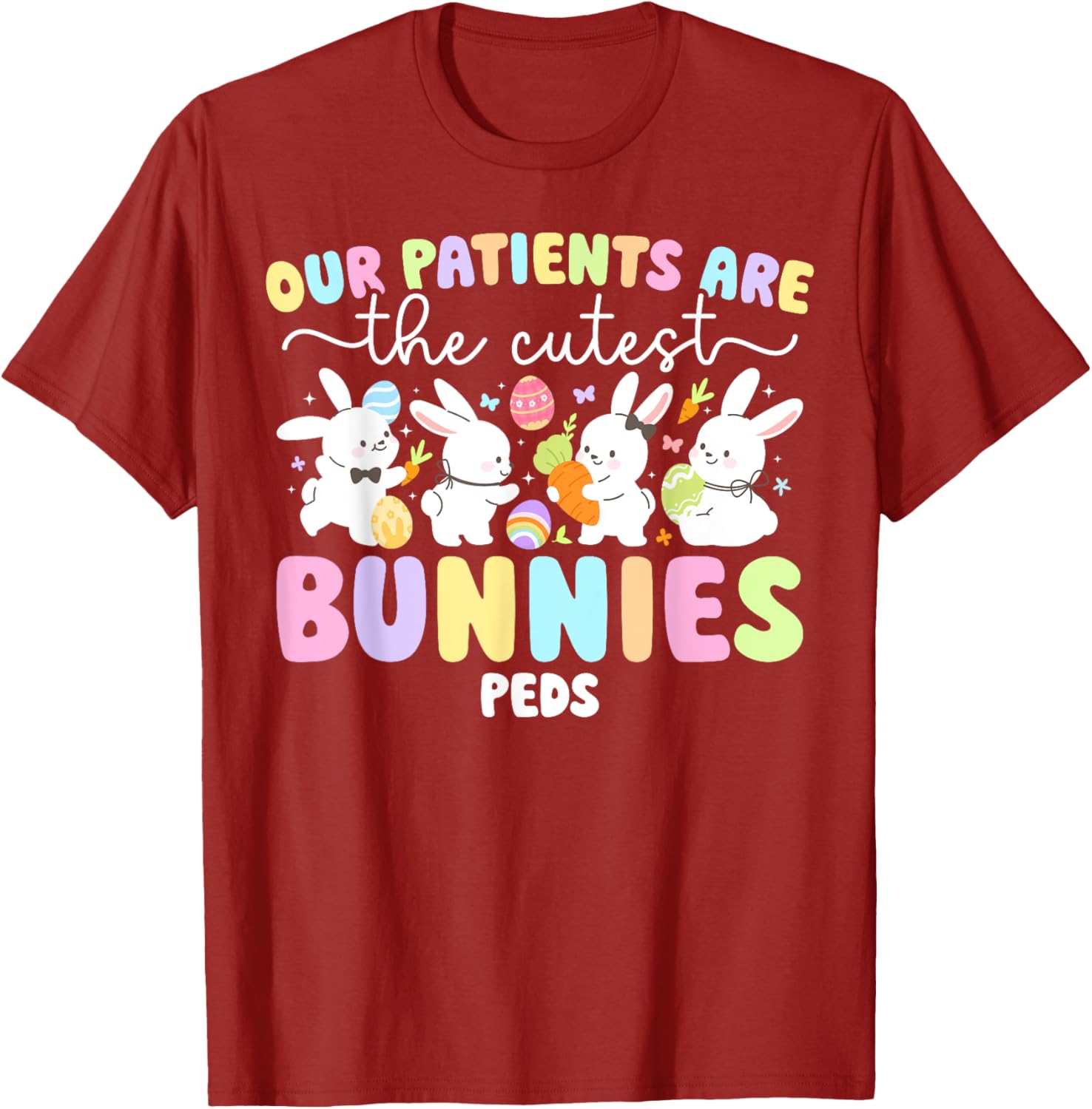 Cute Peds Easter Bunny Pediatric Nurse T-Shirt for Nurse Appreciation Day - 19