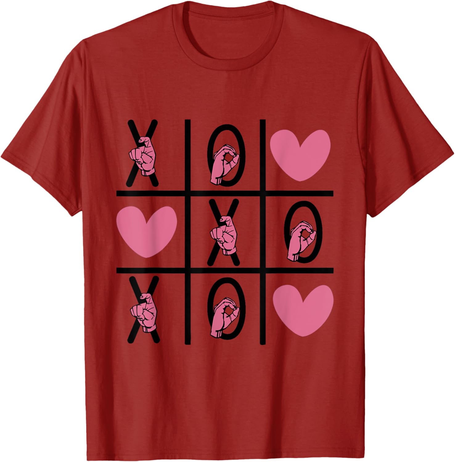 ASL Love Hand Sign Valentine's Day T-Shirt for Deaf Community XOXO - 17