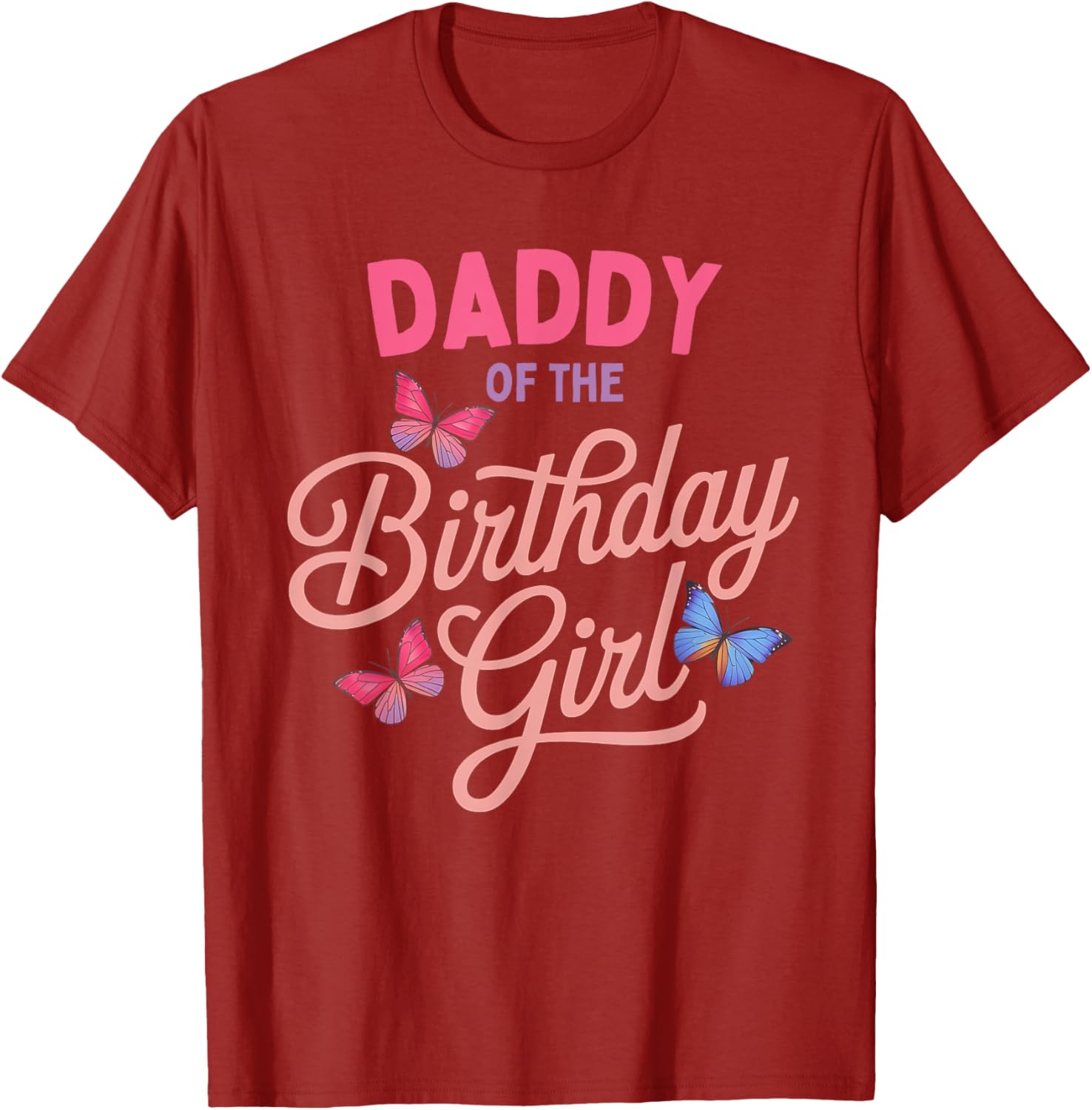 Daddy of the Birthday Girl Butterfly Family Matching T-Shirt - 11