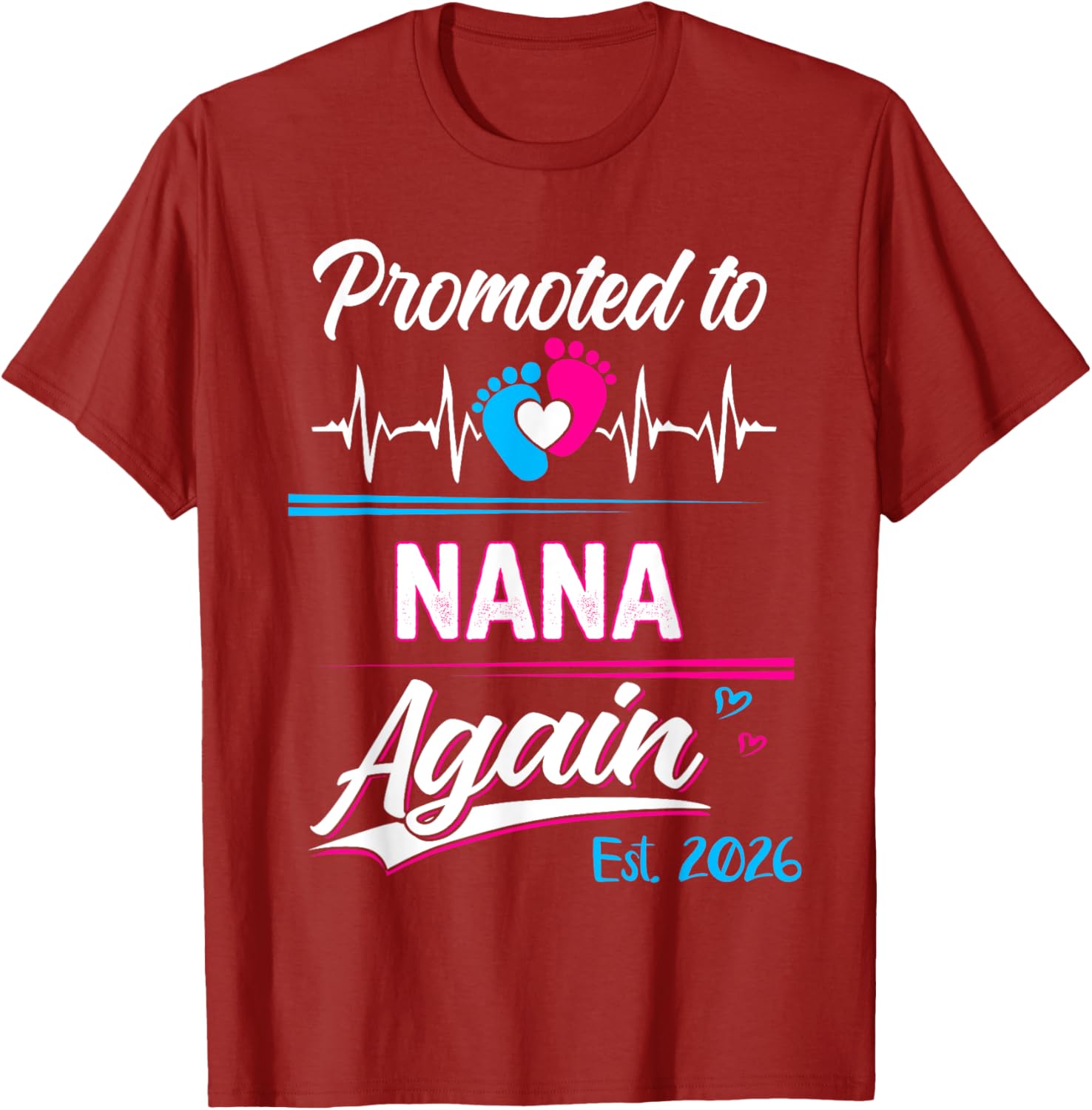 Promoted to Nana Again 2026 Pregnancy Announcement T-Shirt Gift - 7