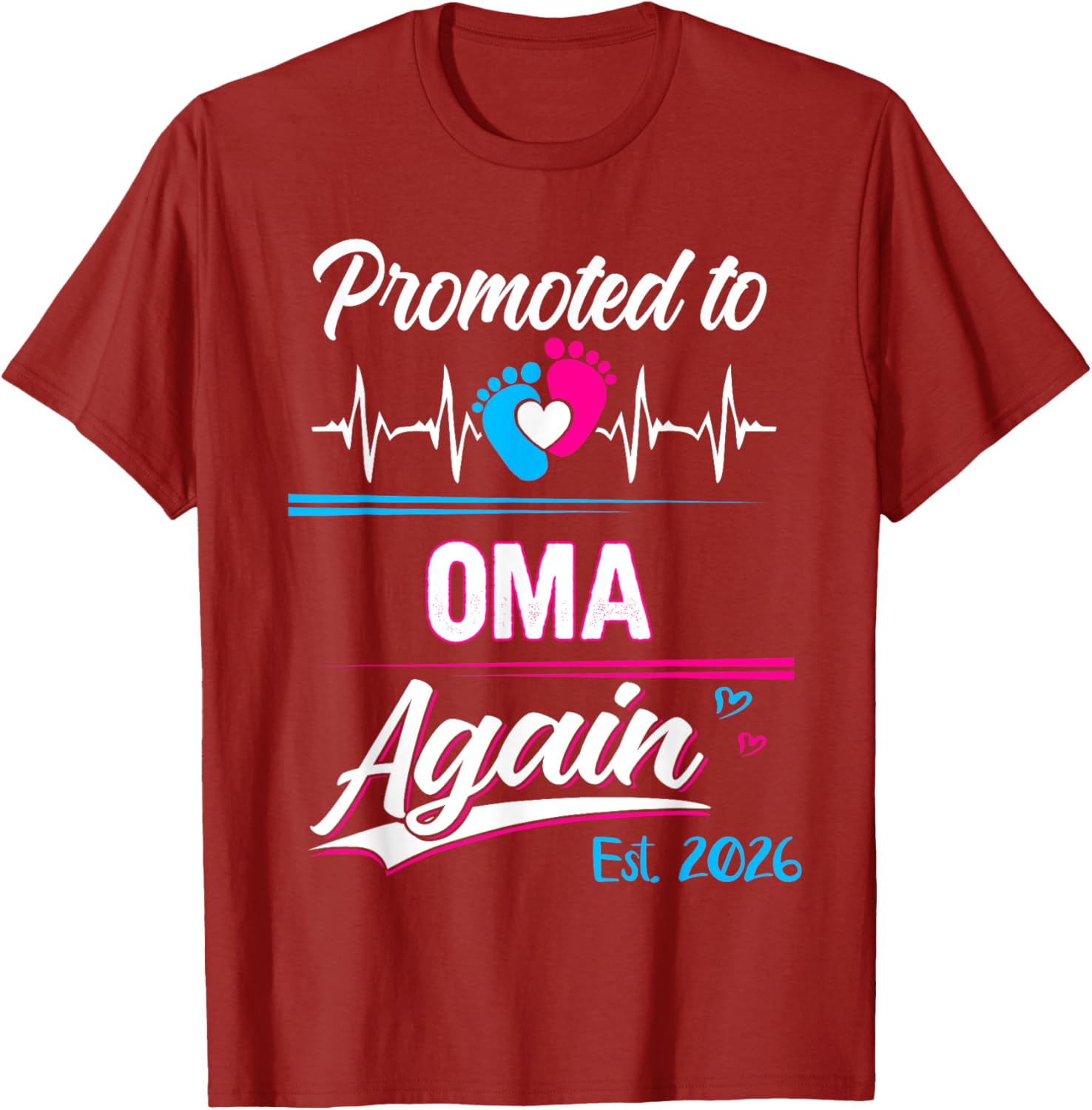 Promoted to Oma Again 2026 Cute Pregnancy Announcement T-Shirt - 23