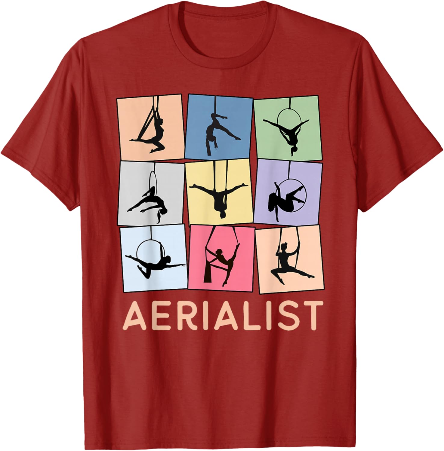 Fun Retro Aerialist T-Shirt for Aerial Hoop Lovers and Gift Ideas - 11
