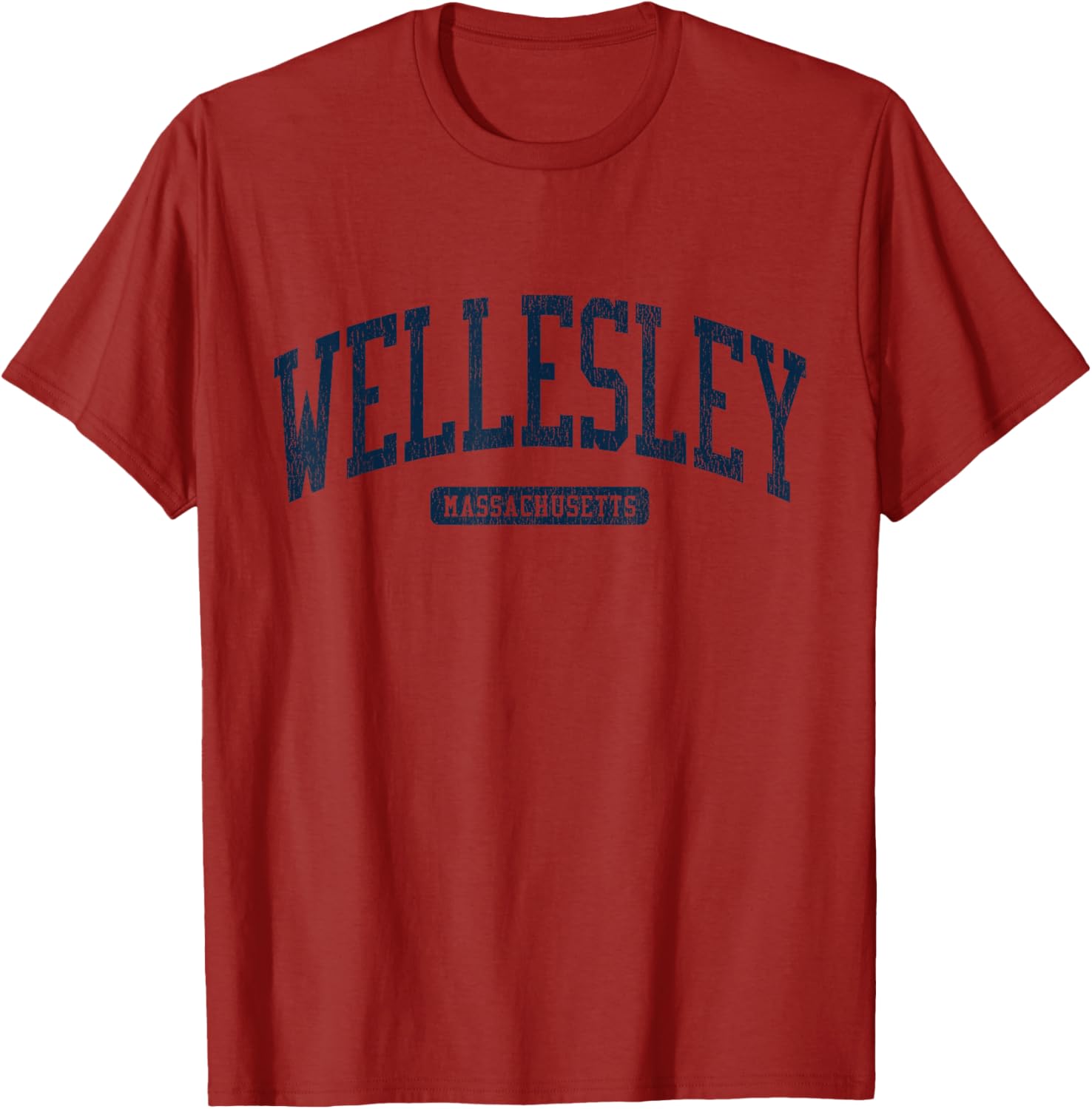 Wellesley MA College Style Blue T-Shirt for Students and Alumni - 9