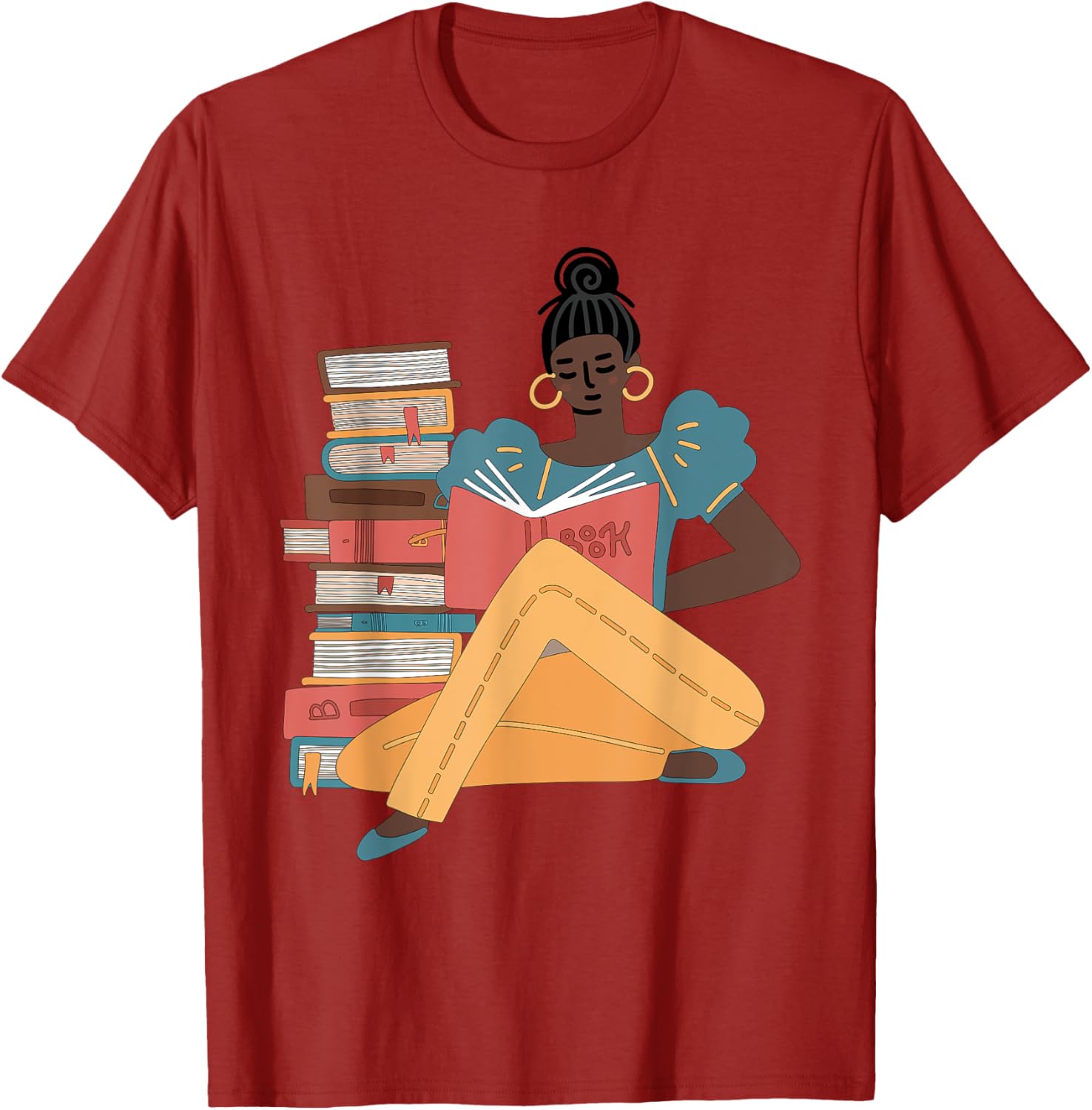 Black Brown Girls Read Books T-Shirt for Bookish Afro American Librarians - 13