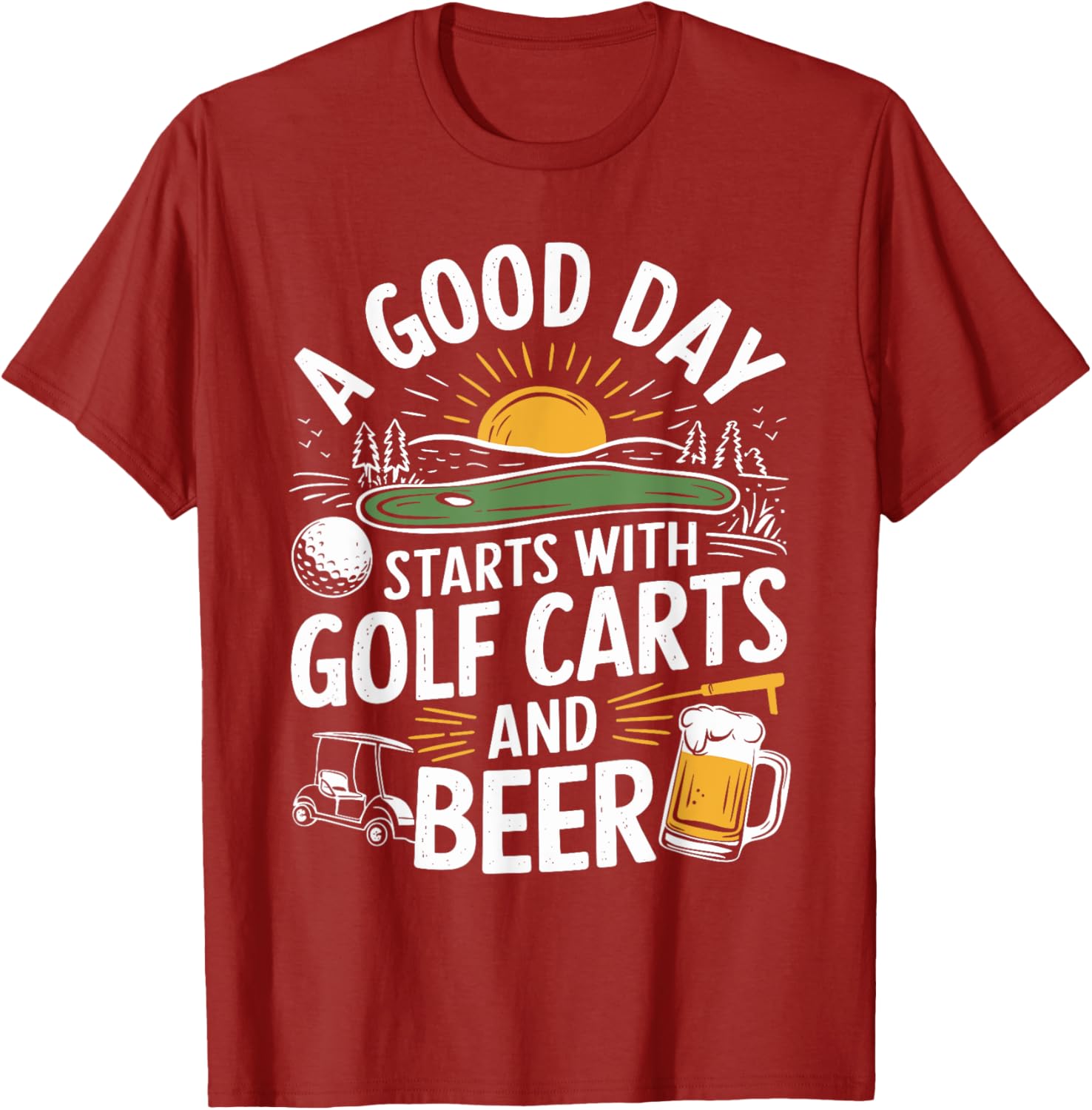 Golf Carts and Beer T-Shirt for Golf Lovers – Perfect Gift for Golfers - 10