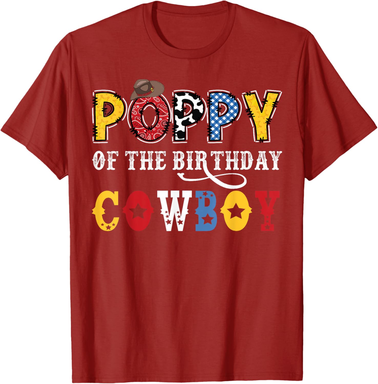 Poppy Birthday Cowboy Western Rodeo T-Shirt for Fun Celebrations - 5