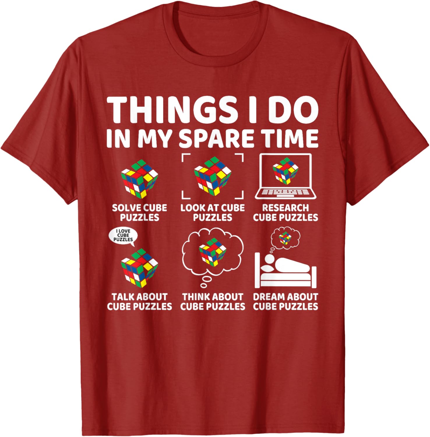Funny Cube Puzzle Speed Cubing T-Shirt for Puzzle Lovers and Fans - 4